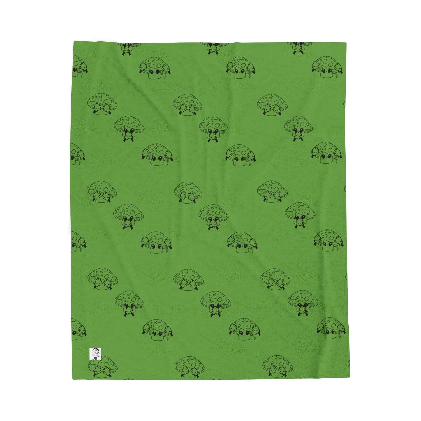 Mushrooms = See no evil. Hear no evil. Speak no evil. - Velveteen Plush Blanket - Decor