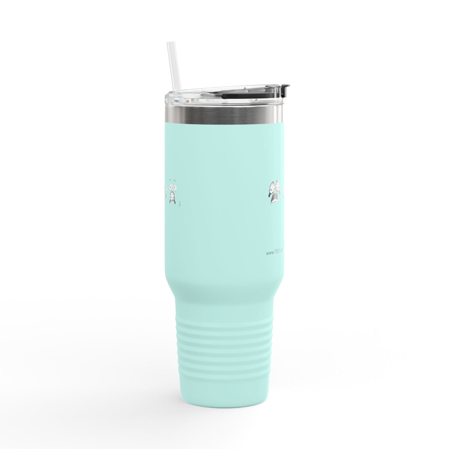 Goofy Faces = See no evil. Hear no evil. Speak no evil. - Insulated Travel Mug - 40oz