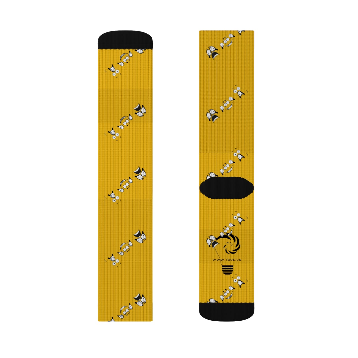 Goofy Faces = See no evil. Hear no evil. Speak no evil. - Pattern - Sublimation Socks for Cozy Home Wear