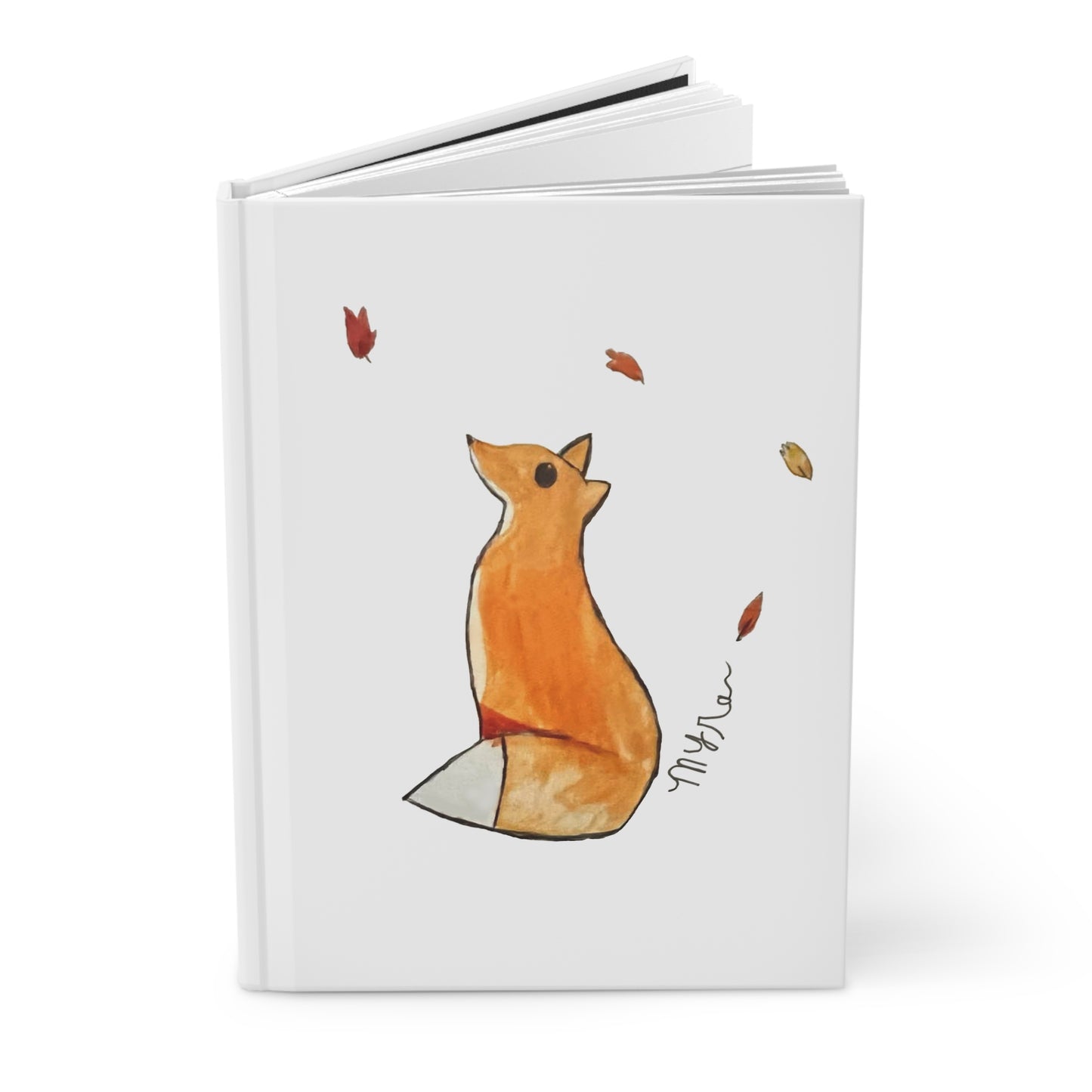 Whimsical Fox & Leaves - Hardcover Journal - Matte Finish for Nature Lovers