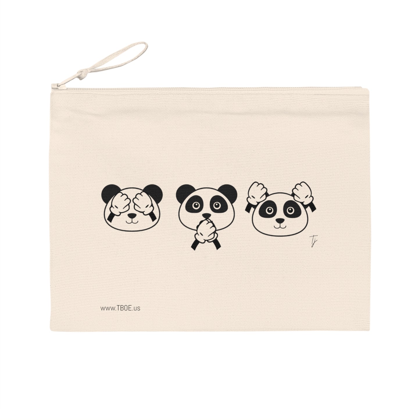 Panda = See no evil. Hear no evil. Speak no evil. - Pencil Case - Eco-friendly Storage for School & Art Supplies
