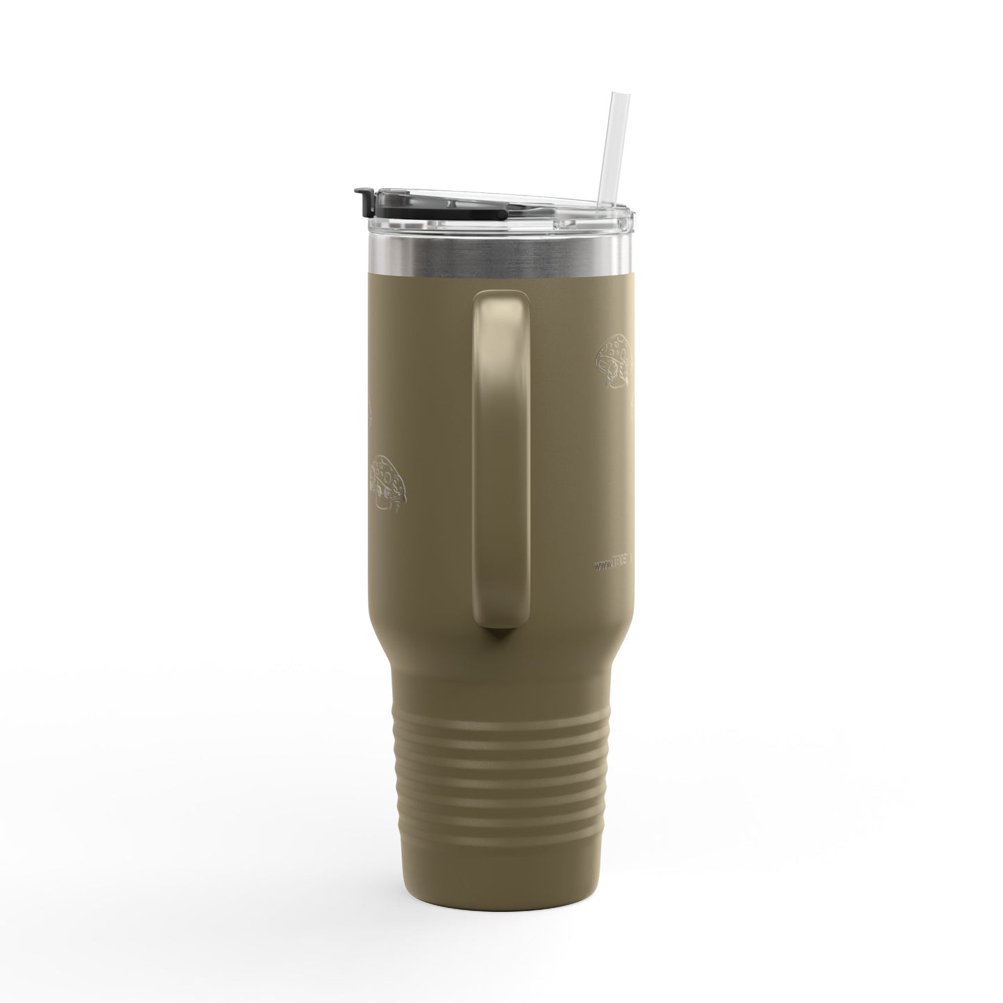 Mushrooms = See no evil. Hear no evil. Speak no evil. - Insulated Travel Mug - 40oz