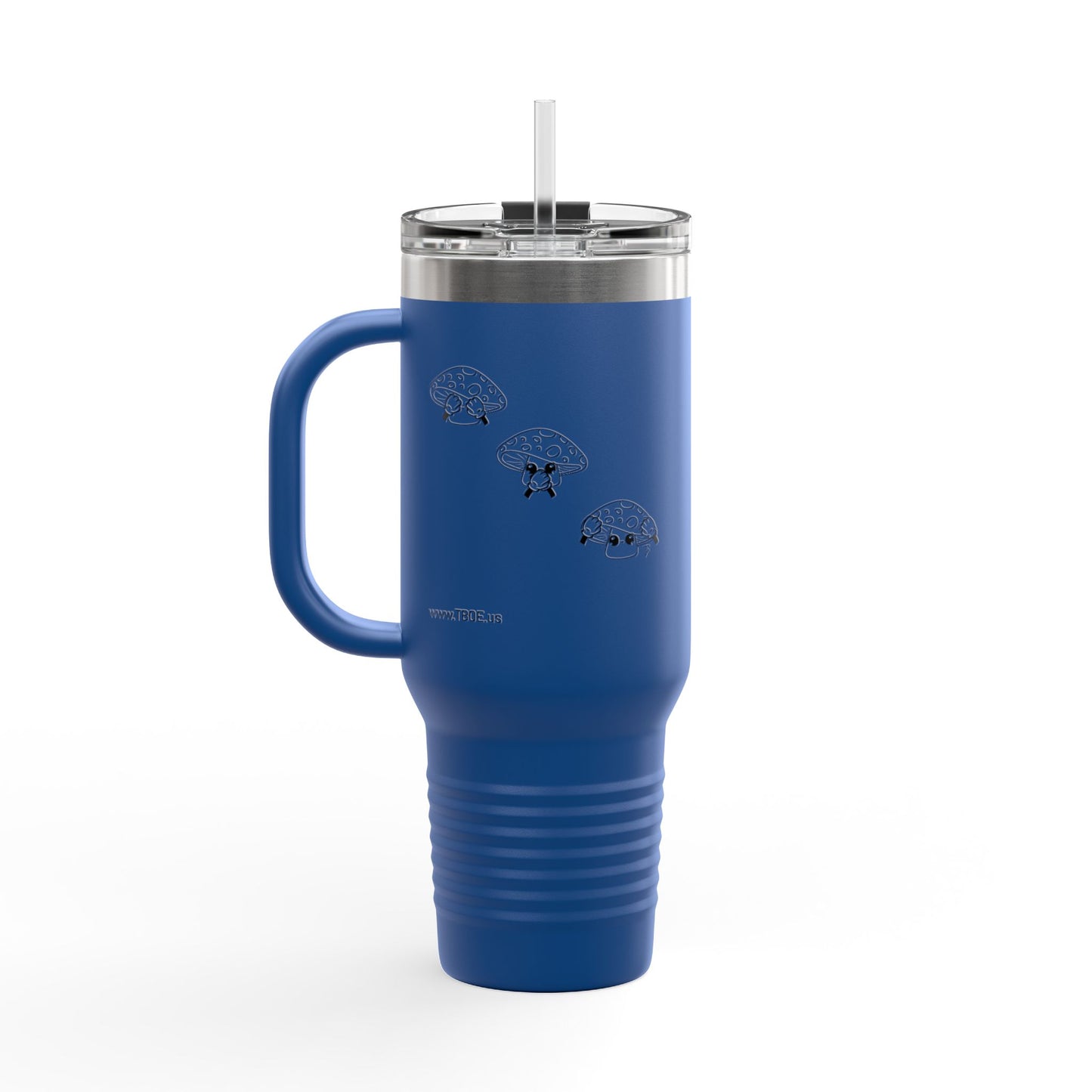 Mushrooms = See no evil. Hear no evil. Speak no evil. - Insulated Travel Mug - 40oz