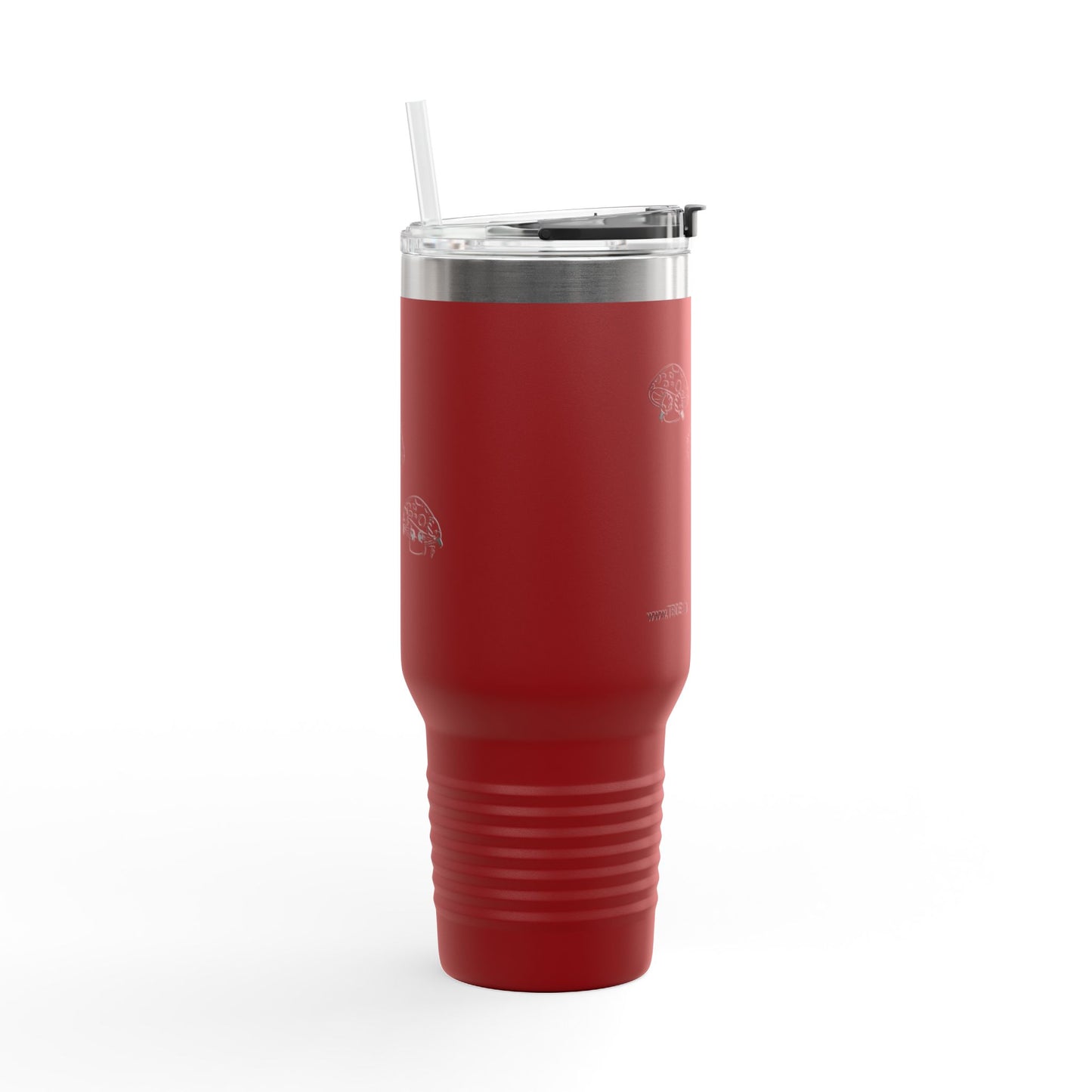 Mushrooms = See no evil. Hear no evil. Speak no evil. - Insulated Travel Mug - 40oz