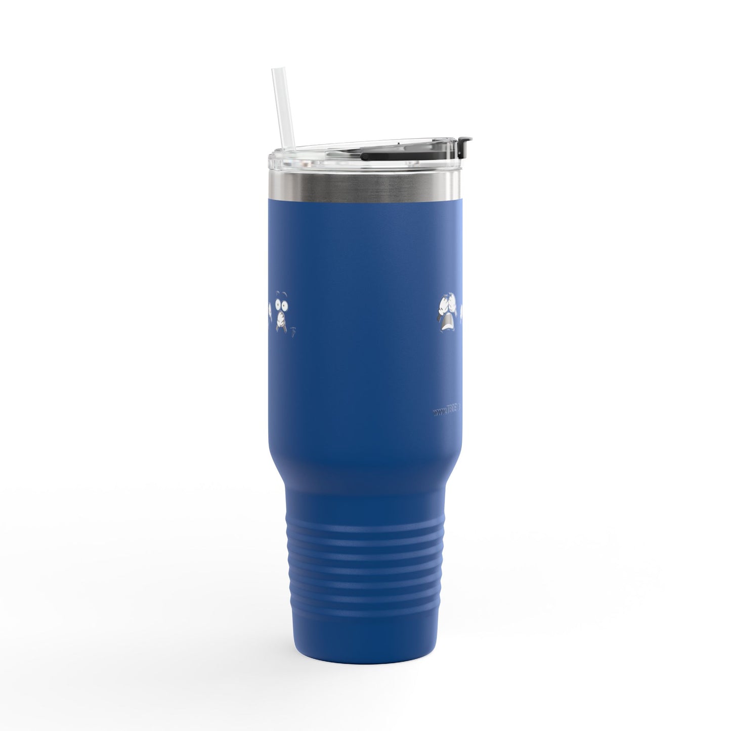 Goofy Faces = See no evil. Hear no evil. Speak no evil. - Insulated Travel Mug - 40oz