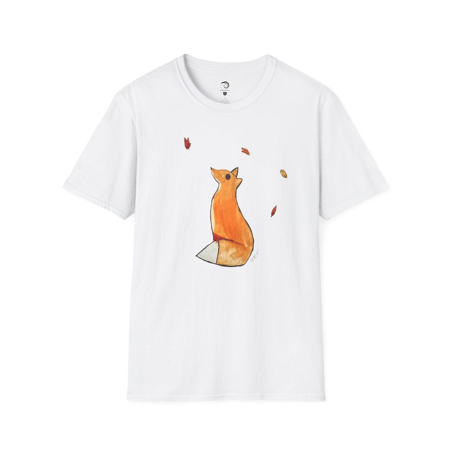 Whimsical Fox & Leaves - Original Artwork - Unisex T-Shirt