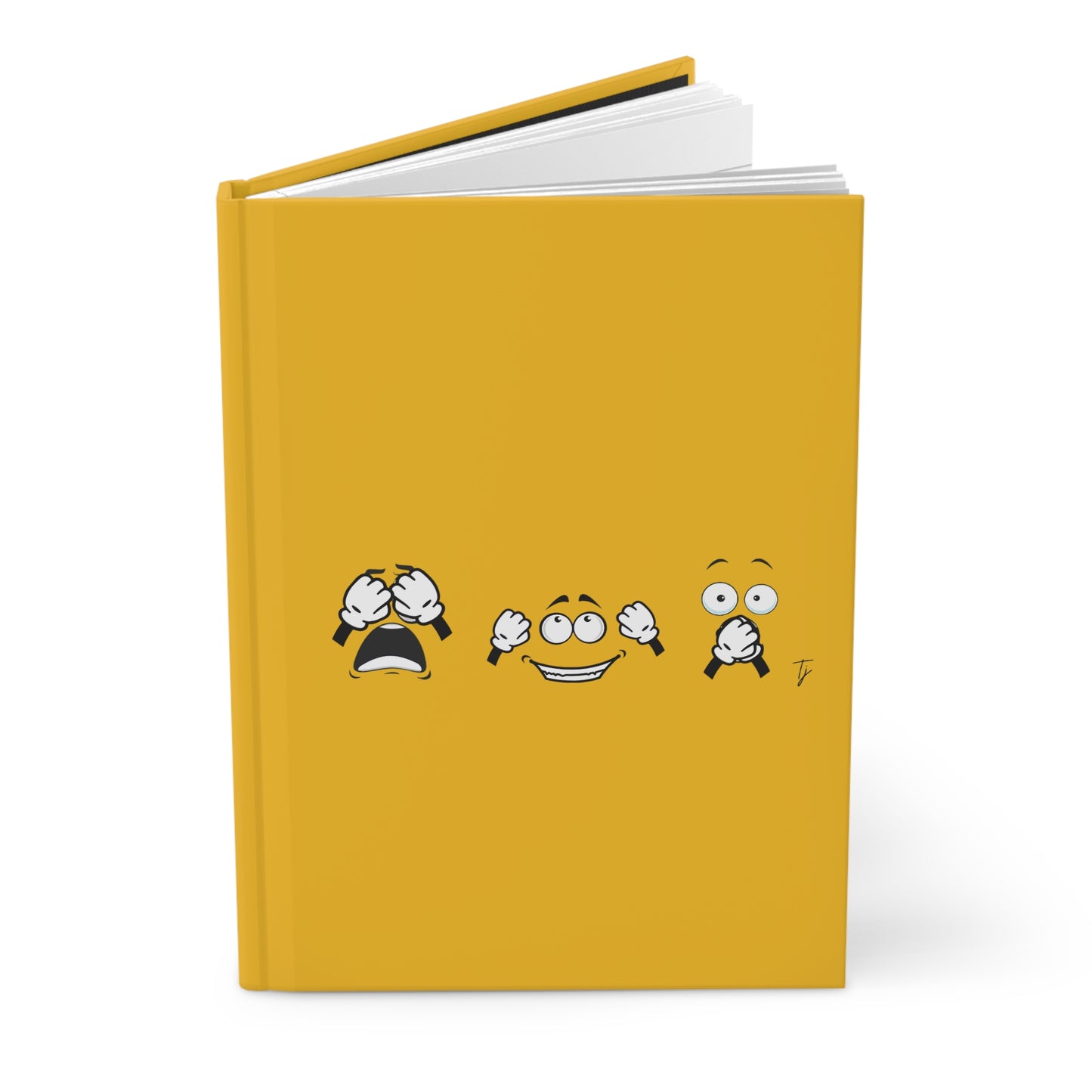 Goofy Faces = See no evil. Hear no evil. Speak no evil. - Hardcover Journal - Matte Finish for Nature Lovers