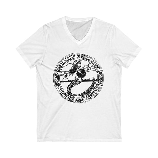 Warsaw Mermaid Polish Pride Graphic V-Neck Tee