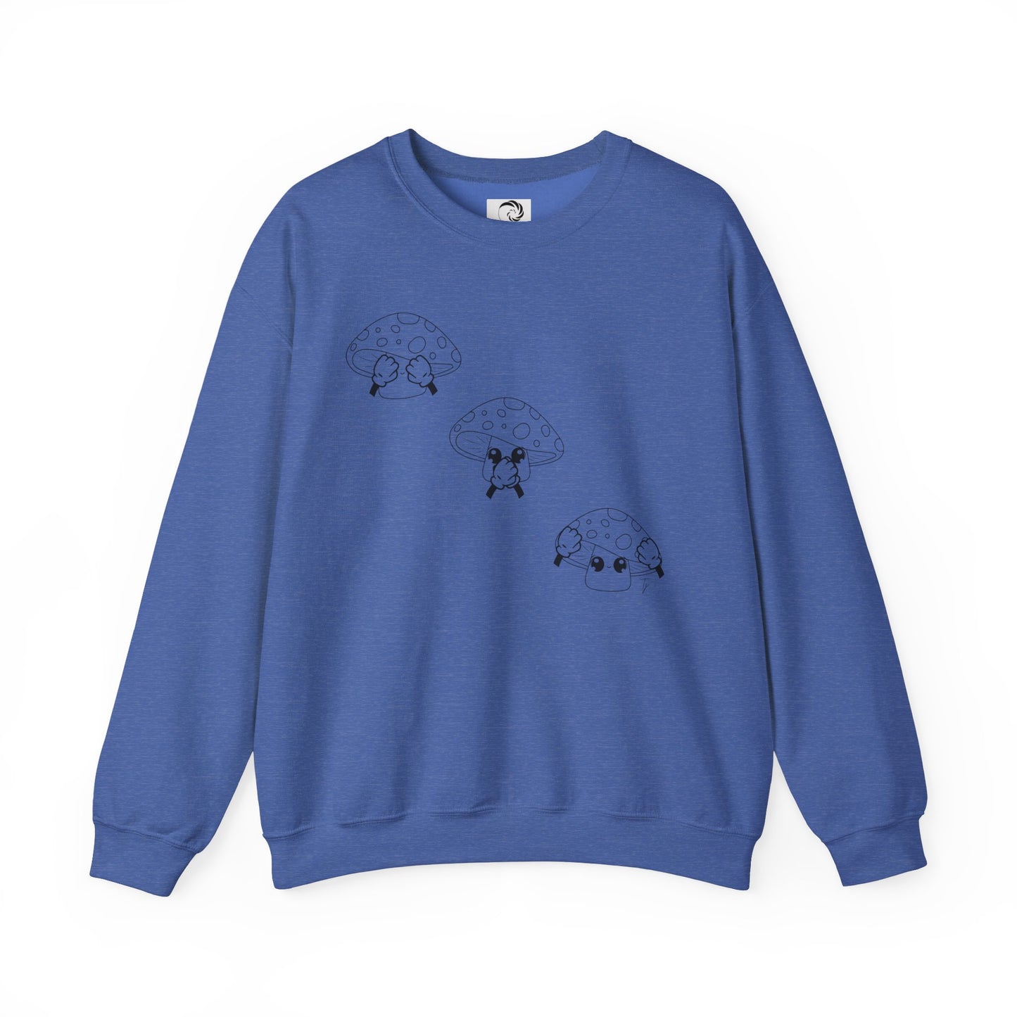 Mushrooms = See no evil. Hear no evil. Speak no evil.  - Crewneck Sweatshirt - Cozy Unisex Sweater