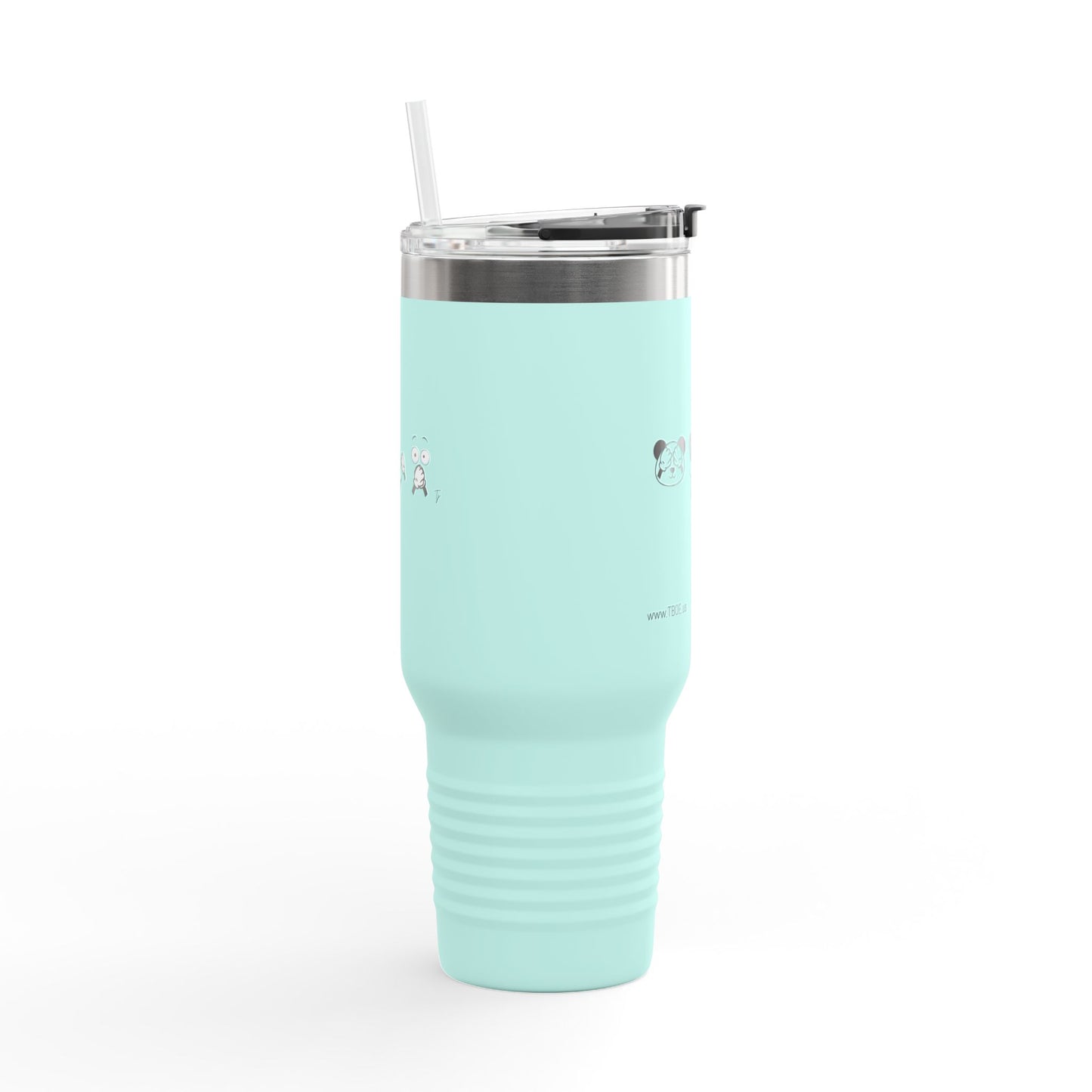 Panda = See no evil. Hear no evil. Speak no evil. - Insulated Travel Mug - 40oz