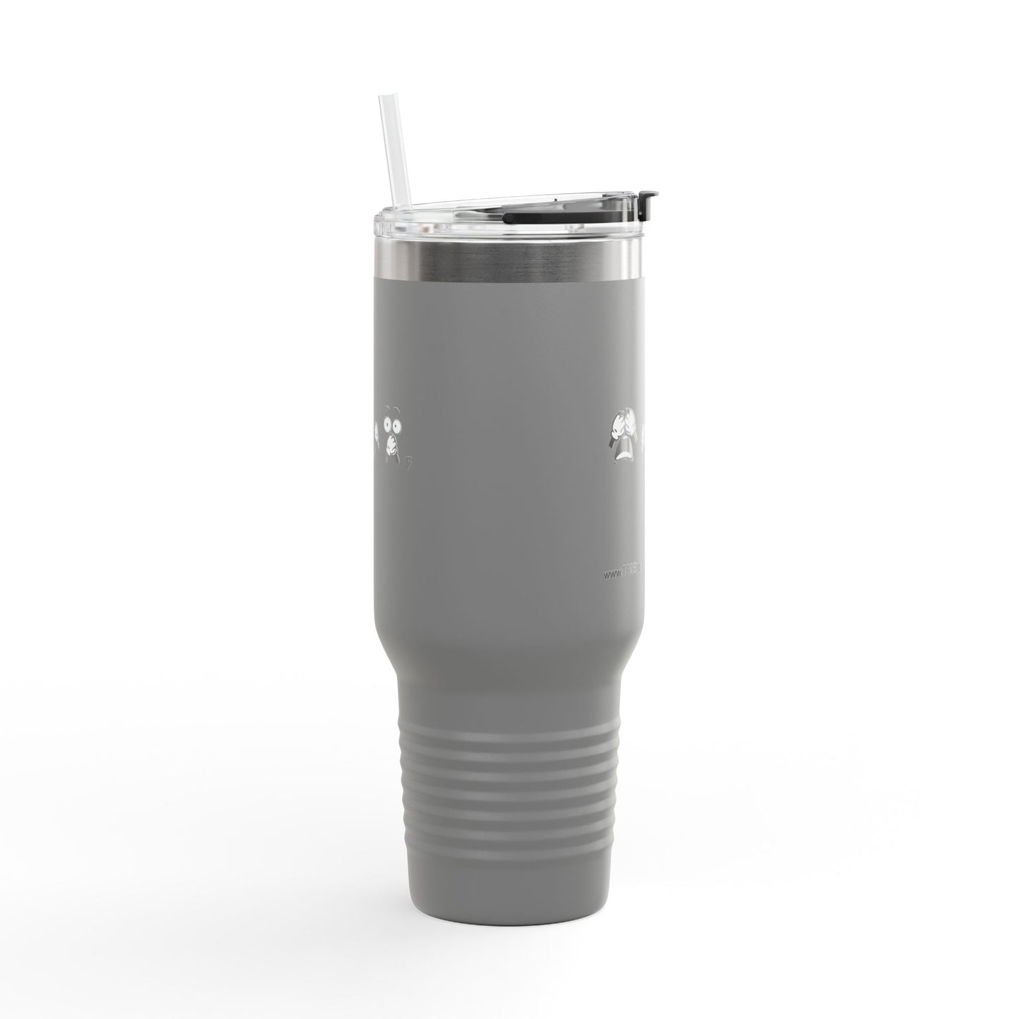 Goofy Faces = See no evil. Hear no evil. Speak no evil. - Insulated Travel Mug - 40oz