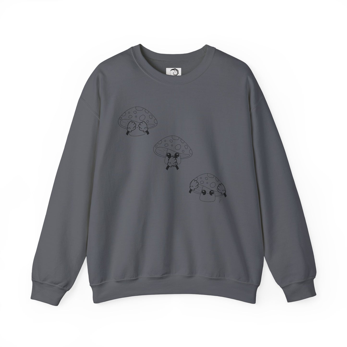 Mushrooms = See no evil. Hear no evil. Speak no evil.  - Crewneck Sweatshirt - Cozy Unisex Sweater