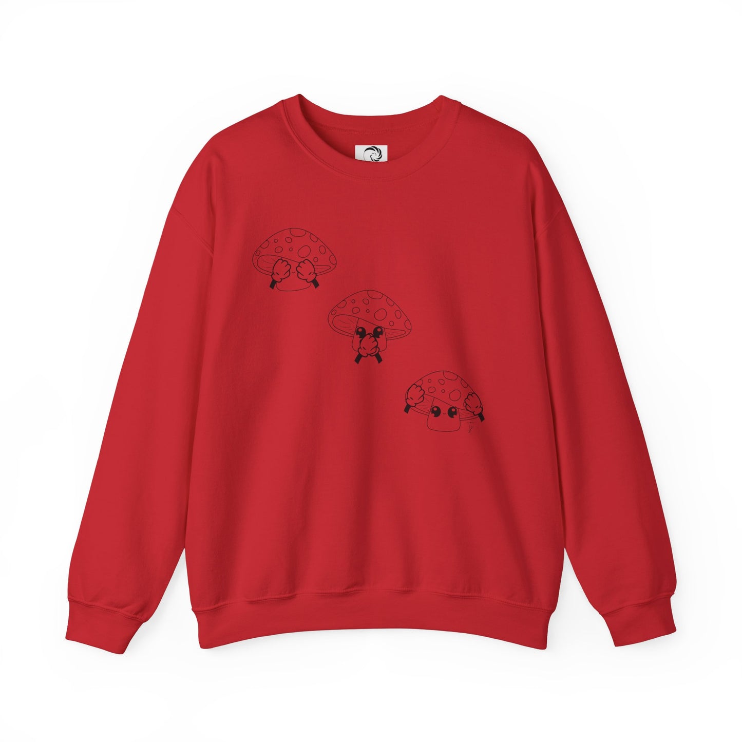Mushrooms = See no evil. Hear no evil. Speak no evil.  - Crewneck Sweatshirt - Cozy Unisex Sweater