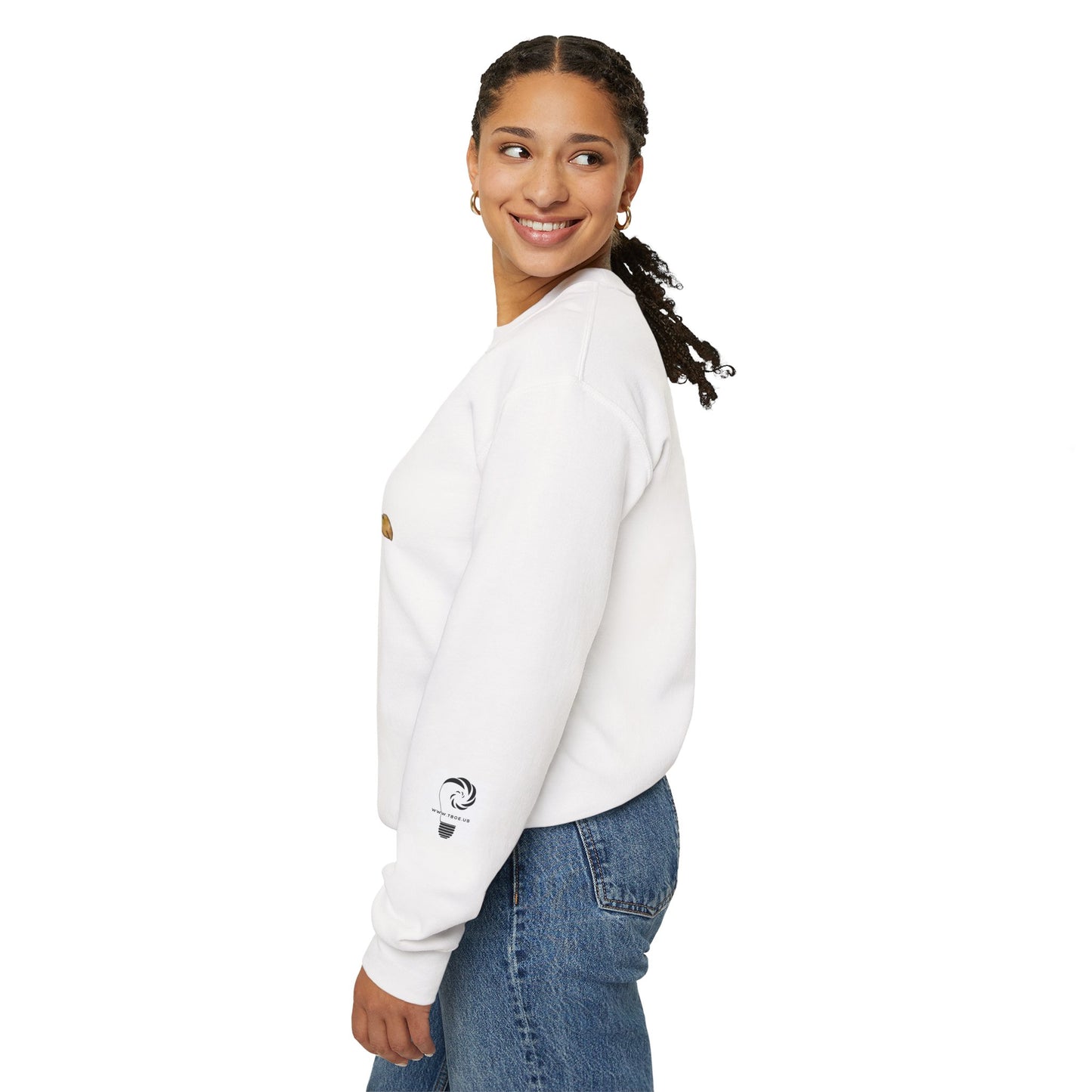 Whimsical Fox & Leaves - Crewneck Sweatshirt - Cozy Unisex Sweater for Fall