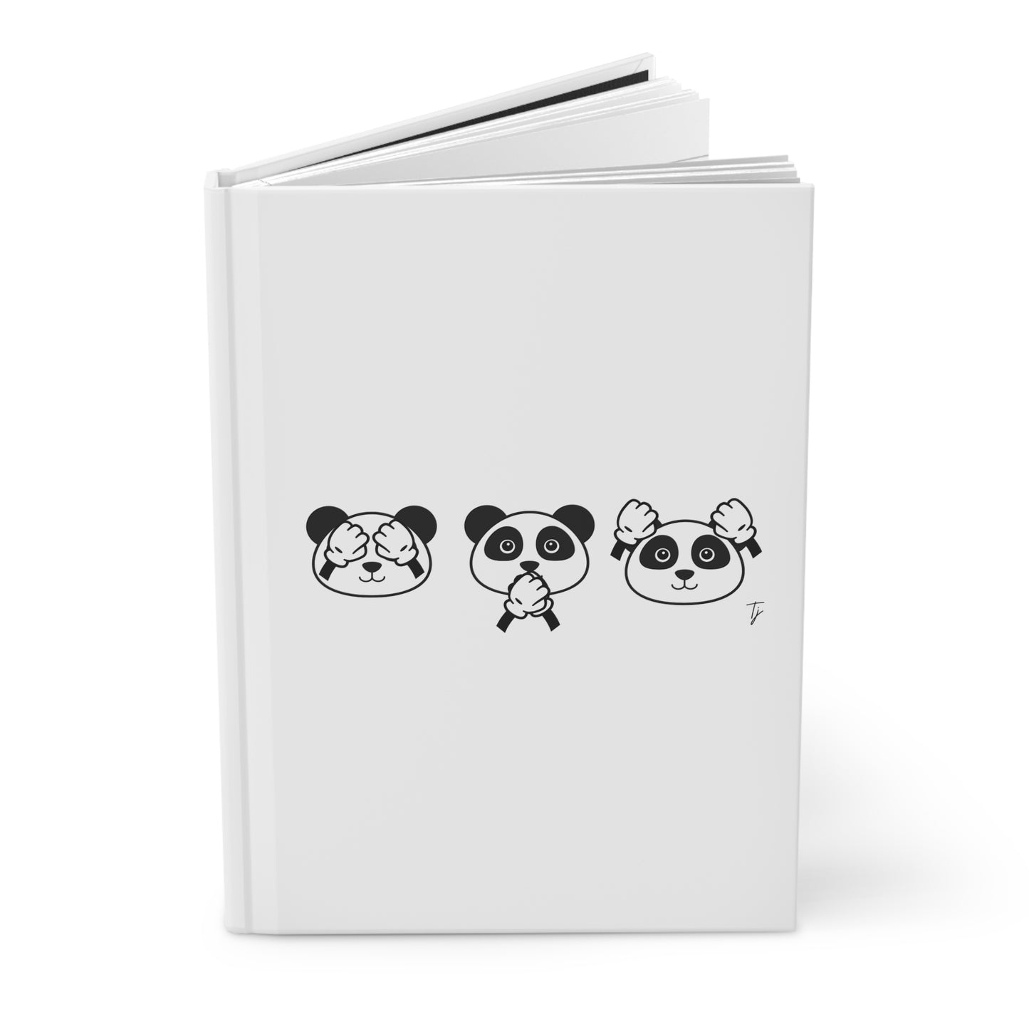 Panda = See no evil. Hear no evil. Speak no evil. - Hardcover Journal - Matte Finish for Nature Lovers