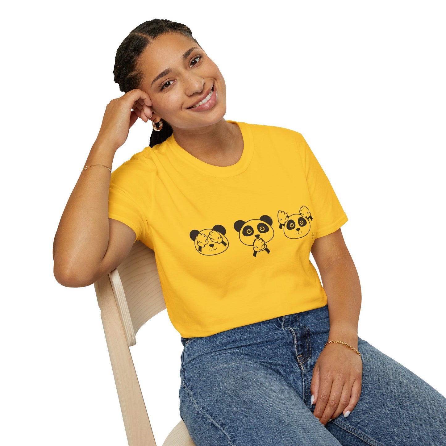 Panda = See no evil. Hear no evil. Speak no evil. - Unisex T-Shirt