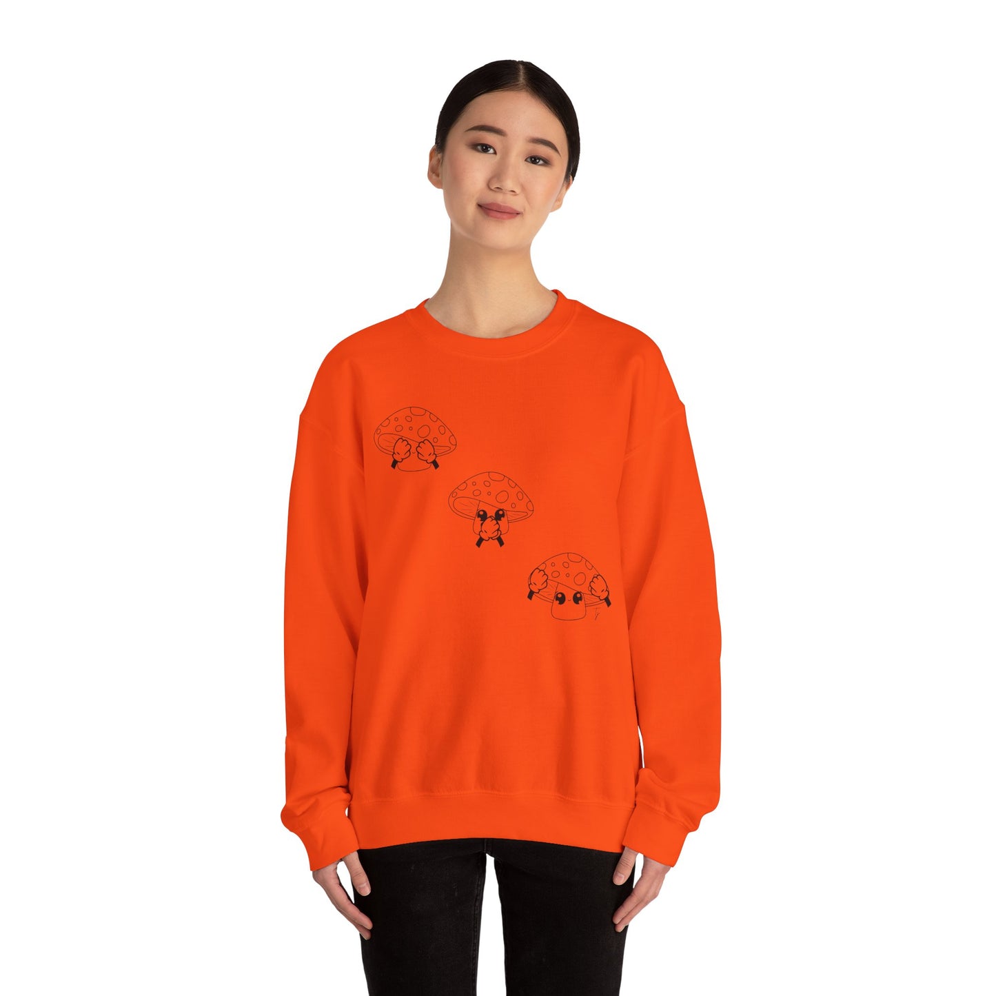 Mushrooms = See no evil. Hear no evil. Speak no evil.  - Crewneck Sweatshirt - Cozy Unisex Sweater