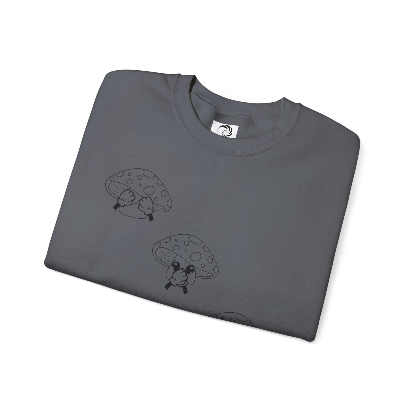 Mushrooms = See no evil. Hear no evil. Speak no evil.  - Crewneck Sweatshirt - Cozy Unisex Sweater