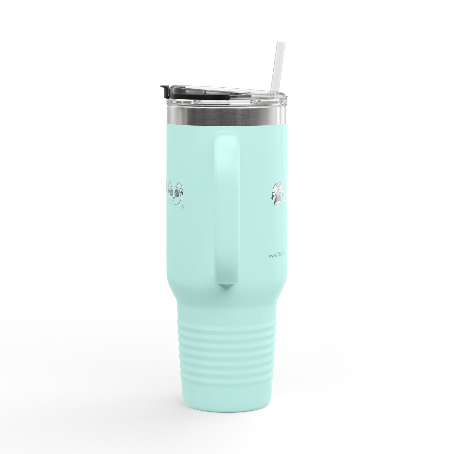 Panda = See no evil. Hear no evil. Speak no evil. - Insulated Travel Mug - 40oz