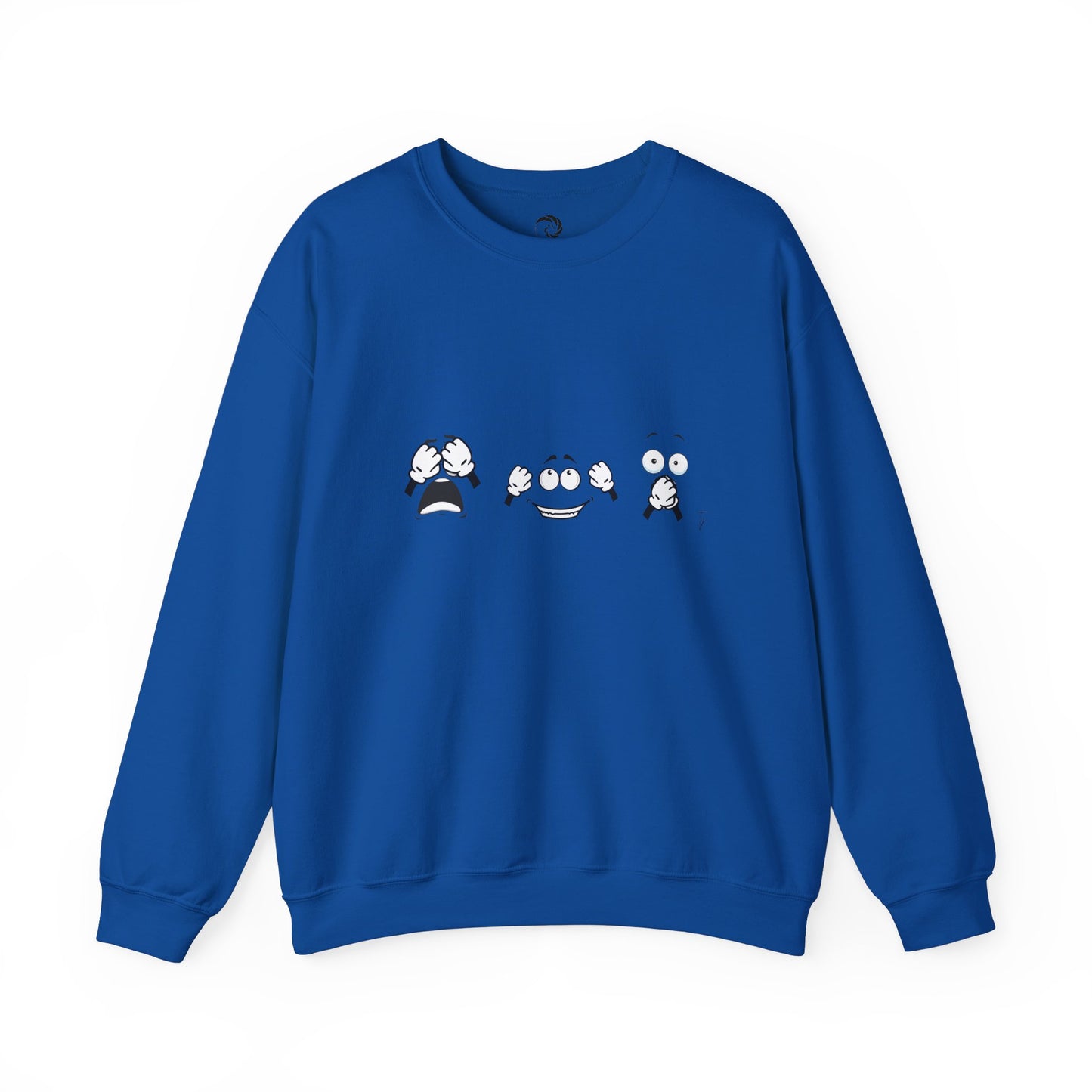 Goofy Faces = See no evil. Hear no evil. Speak no evil.  - Crewneck Sweatshirt - Cozy Unisex Sweater