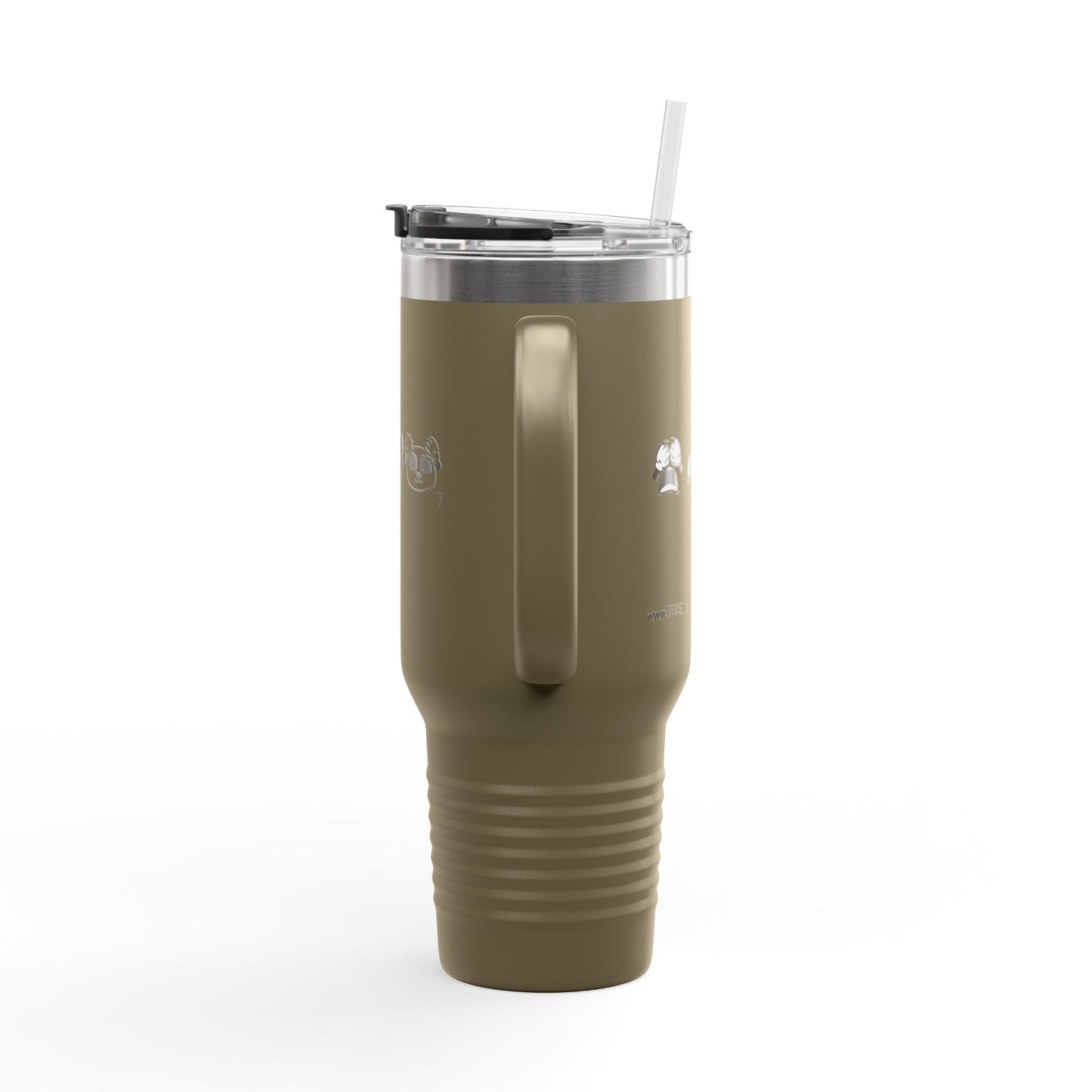 Panda = See no evil. Hear no evil. Speak no evil. - Insulated Travel Mug - 40oz