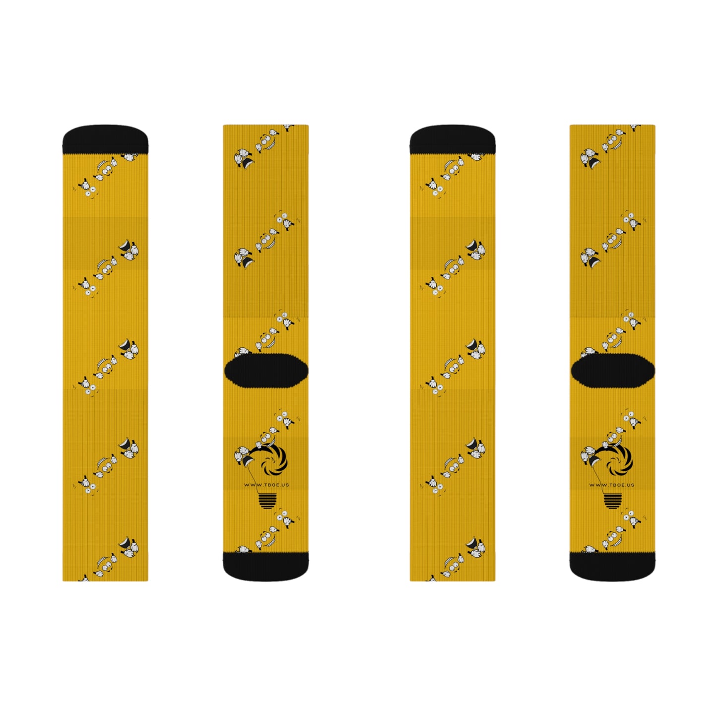 Goofy Faces = See no evil. Hear no evil. Speak no evil.  - Pattern - Sublimation Socks for Cozy Home Wear