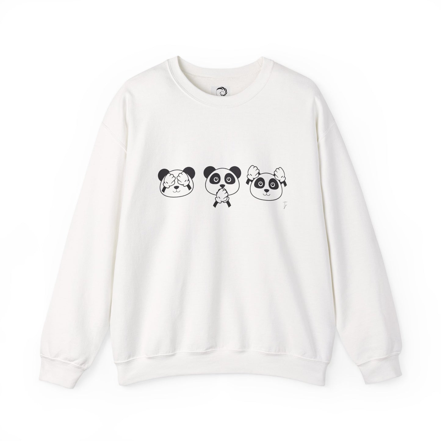Panda = See no evil. Hear no evil. Speak no evil.  - Crewneck Sweatshirt - Cozy Unisex Sweater