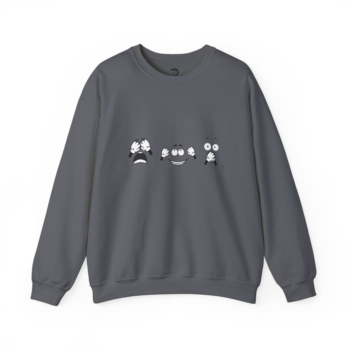 Goofy Faces = See no evil. Hear no evil. Speak no evil.  - Crewneck Sweatshirt - Cozy Unisex Sweater