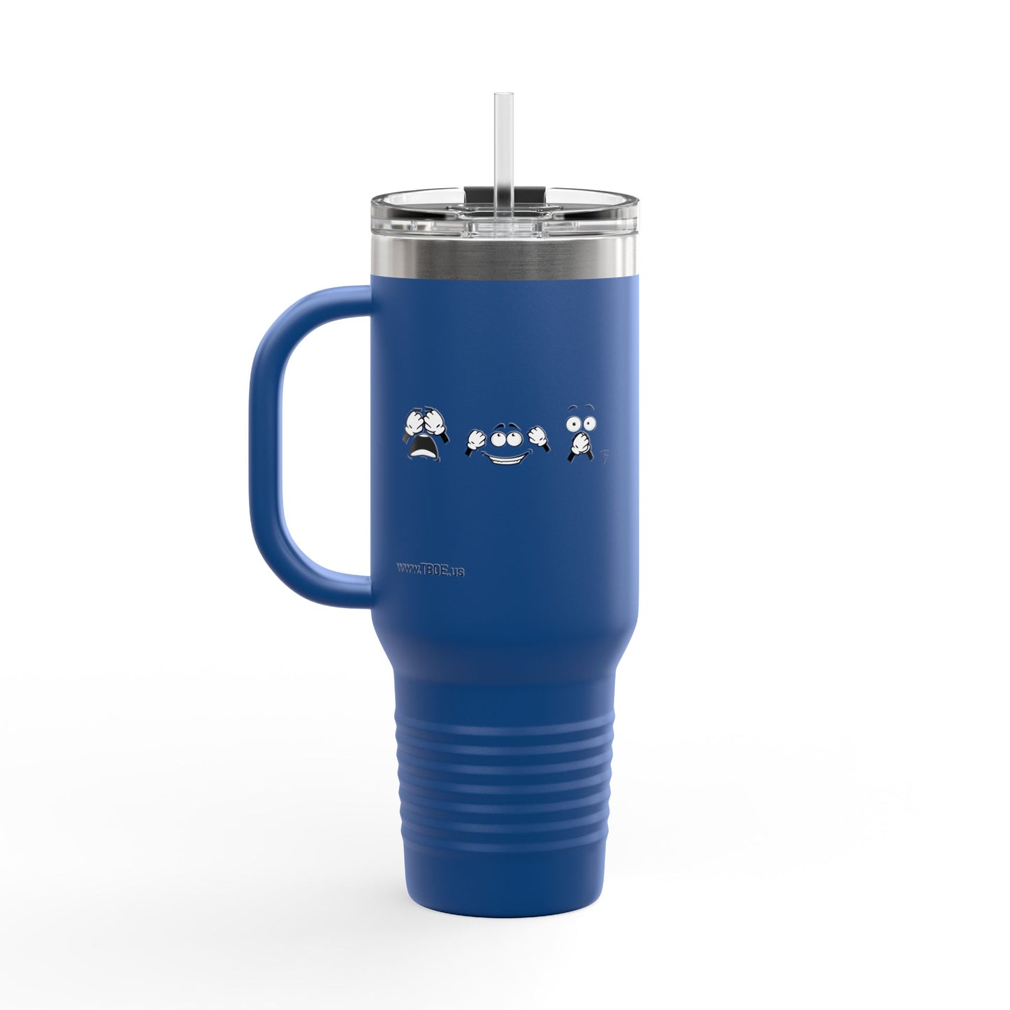 Panda = See no evil. Hear no evil. Speak no evil. - Insulated Travel Mug - 40oz