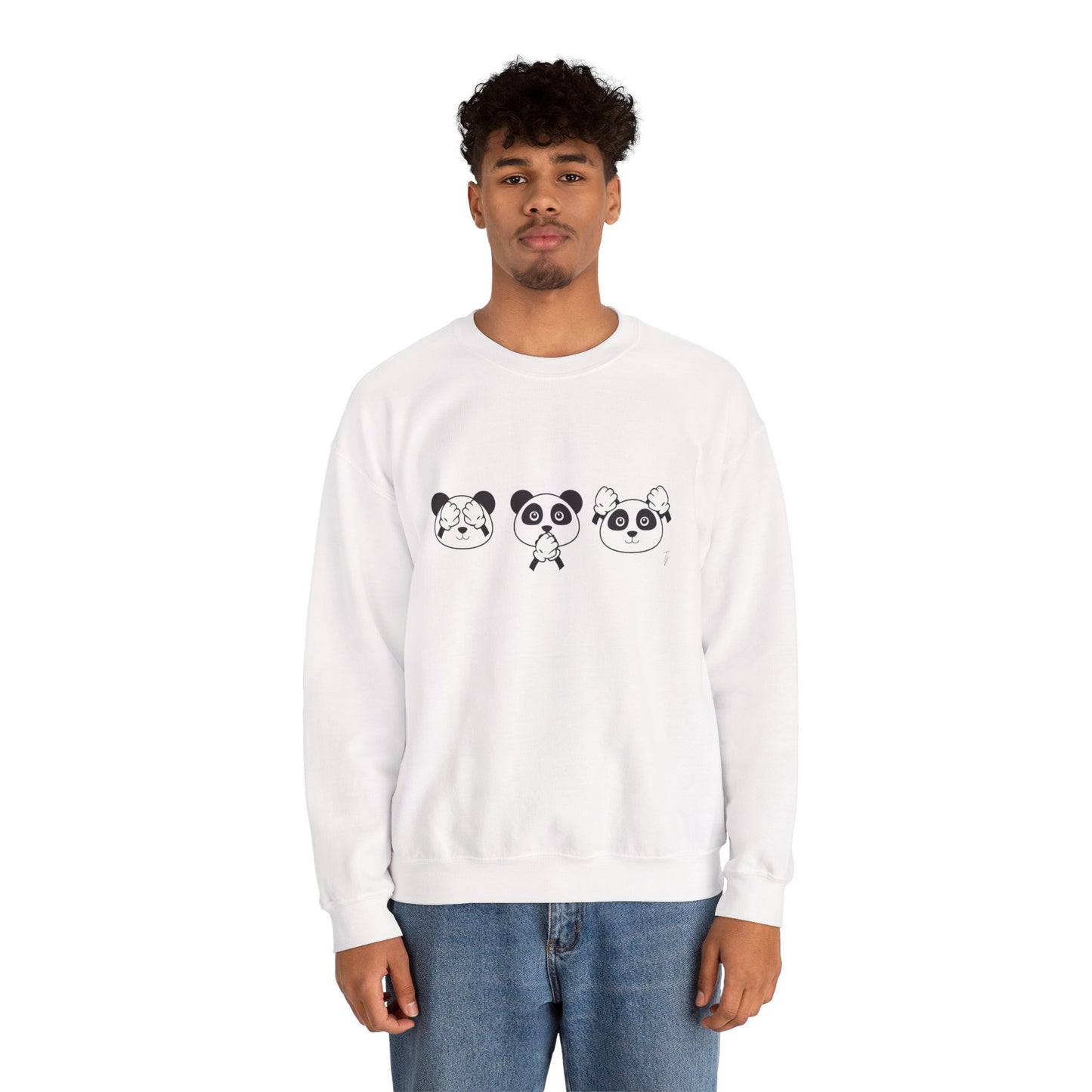 Panda = See no evil. Hear no evil. Speak no evil.  - Crewneck Sweatshirt - Cozy Unisex Sweater