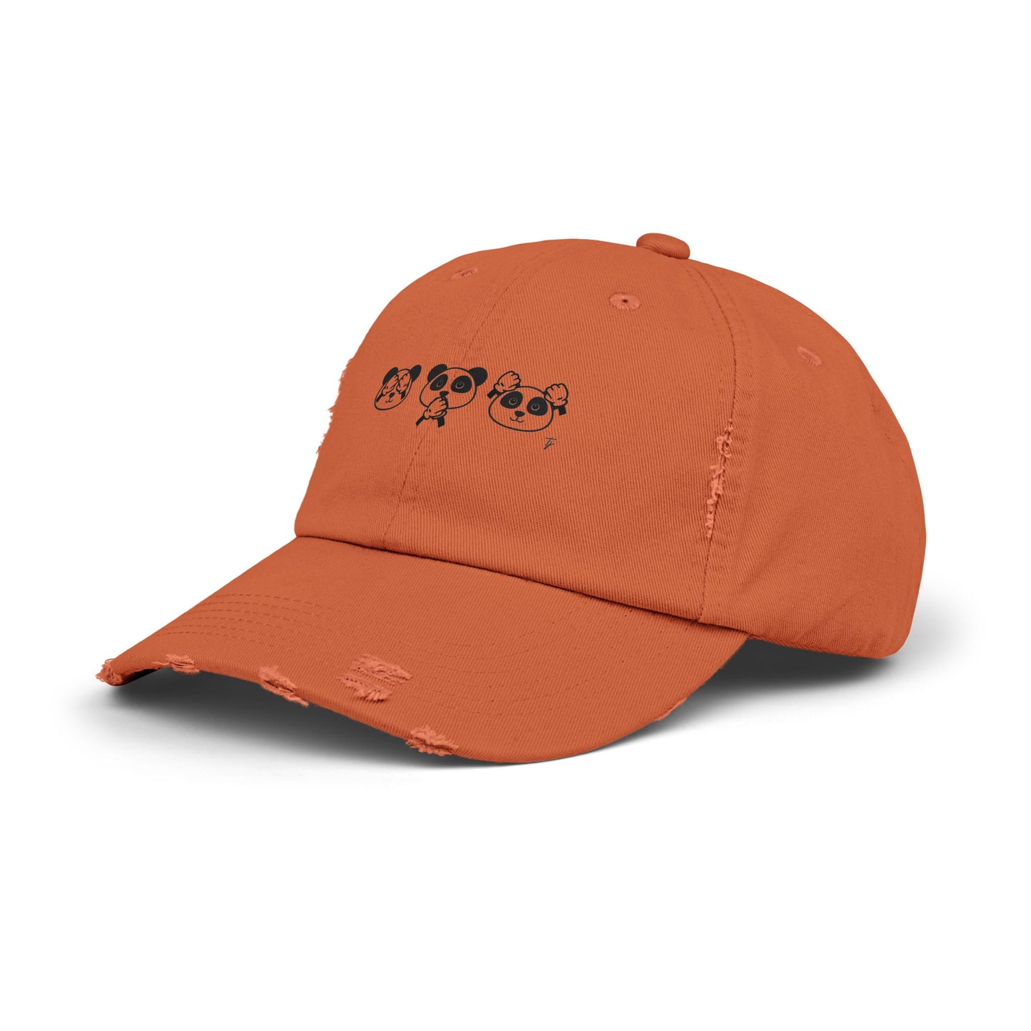 Panda = See no evil. Hear no evil. Speak no evil. - Distressed Cap - Casual Unisex Hat for Nature Lovers