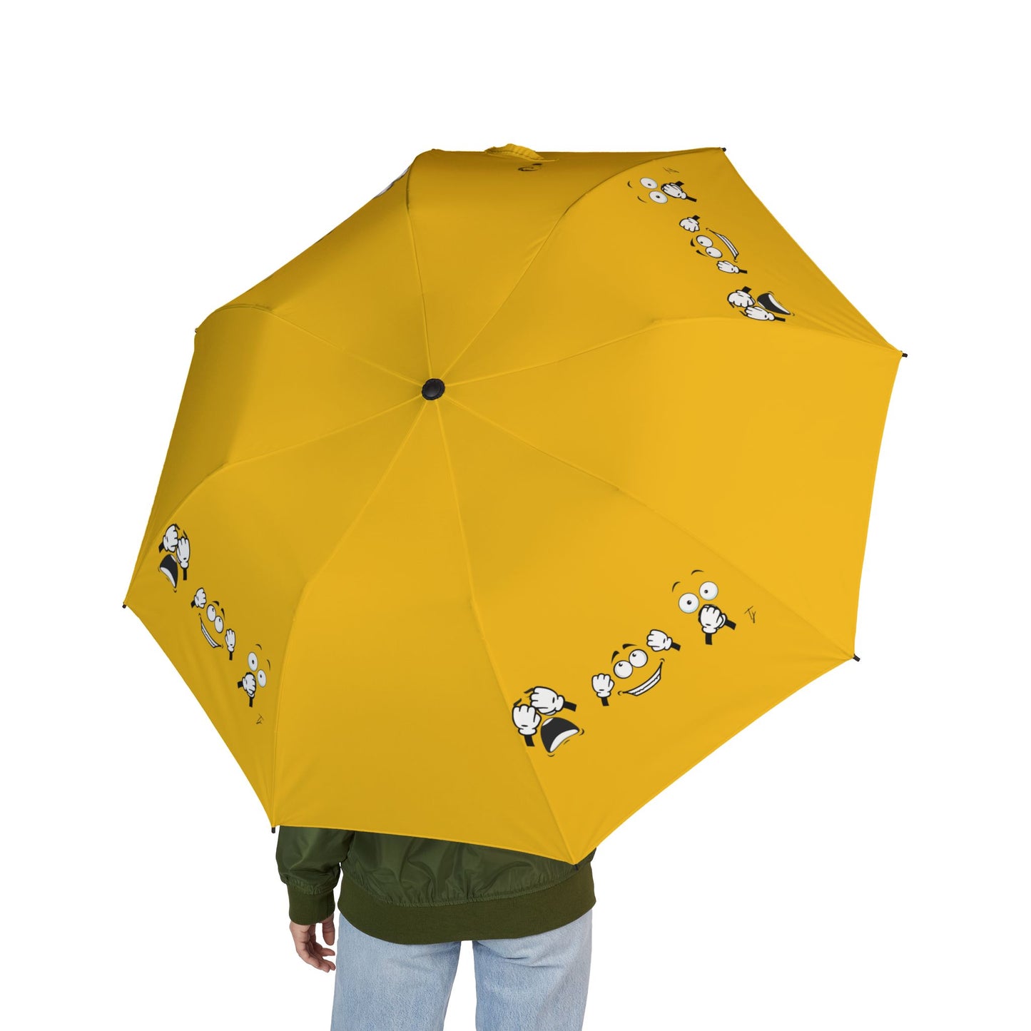 Goofy Faces = See no evil. Hear no evil. Speak no evil. - Foldable Umbrella