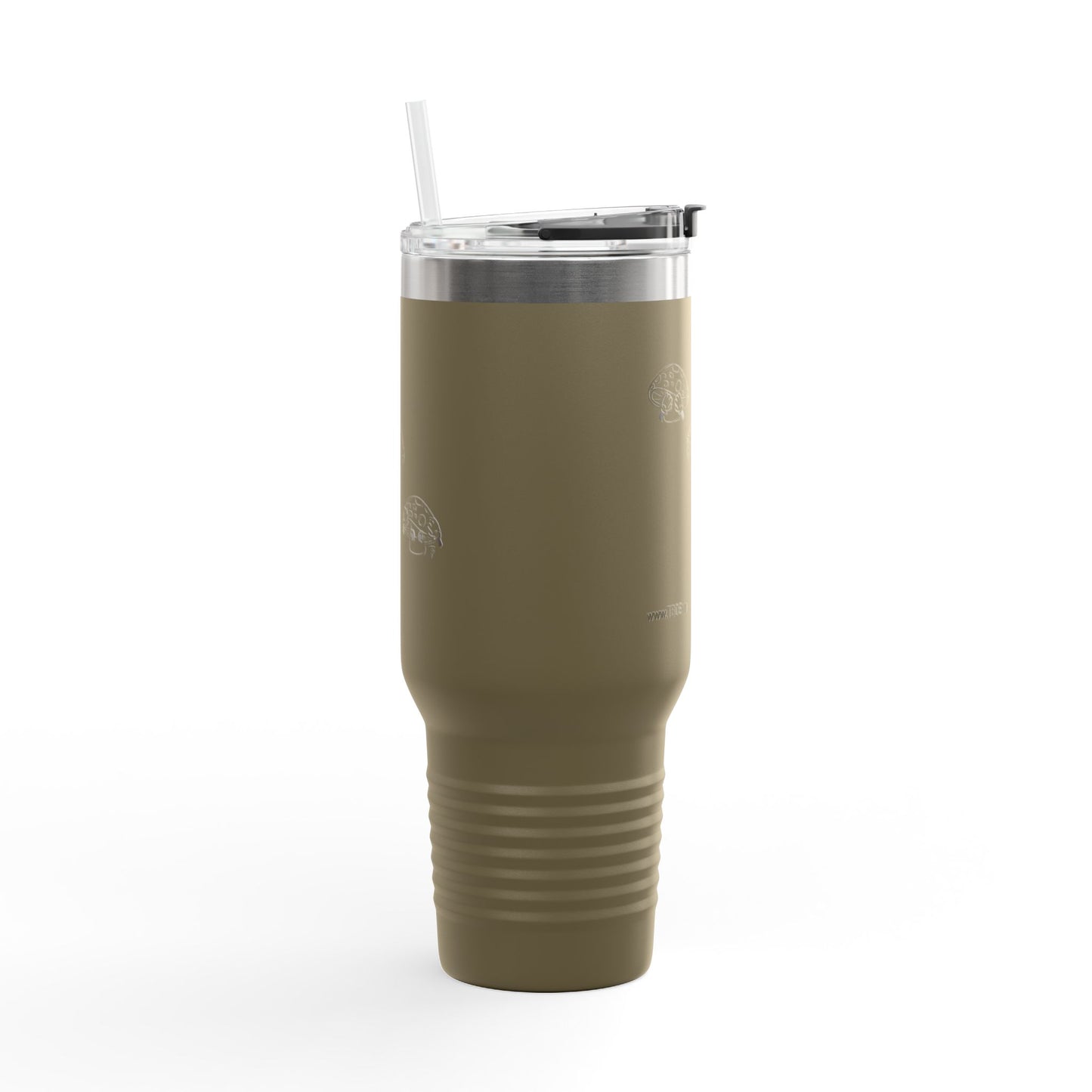 Mushrooms = See no evil. Hear no evil. Speak no evil. - Insulated Travel Mug - 40oz