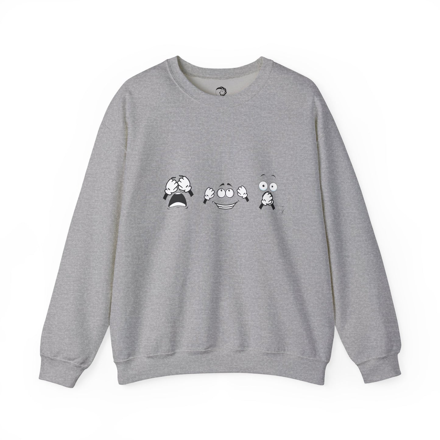 Goofy Faces = See no evil. Hear no evil. Speak no evil.  - Crewneck Sweatshirt - Cozy Unisex Sweater