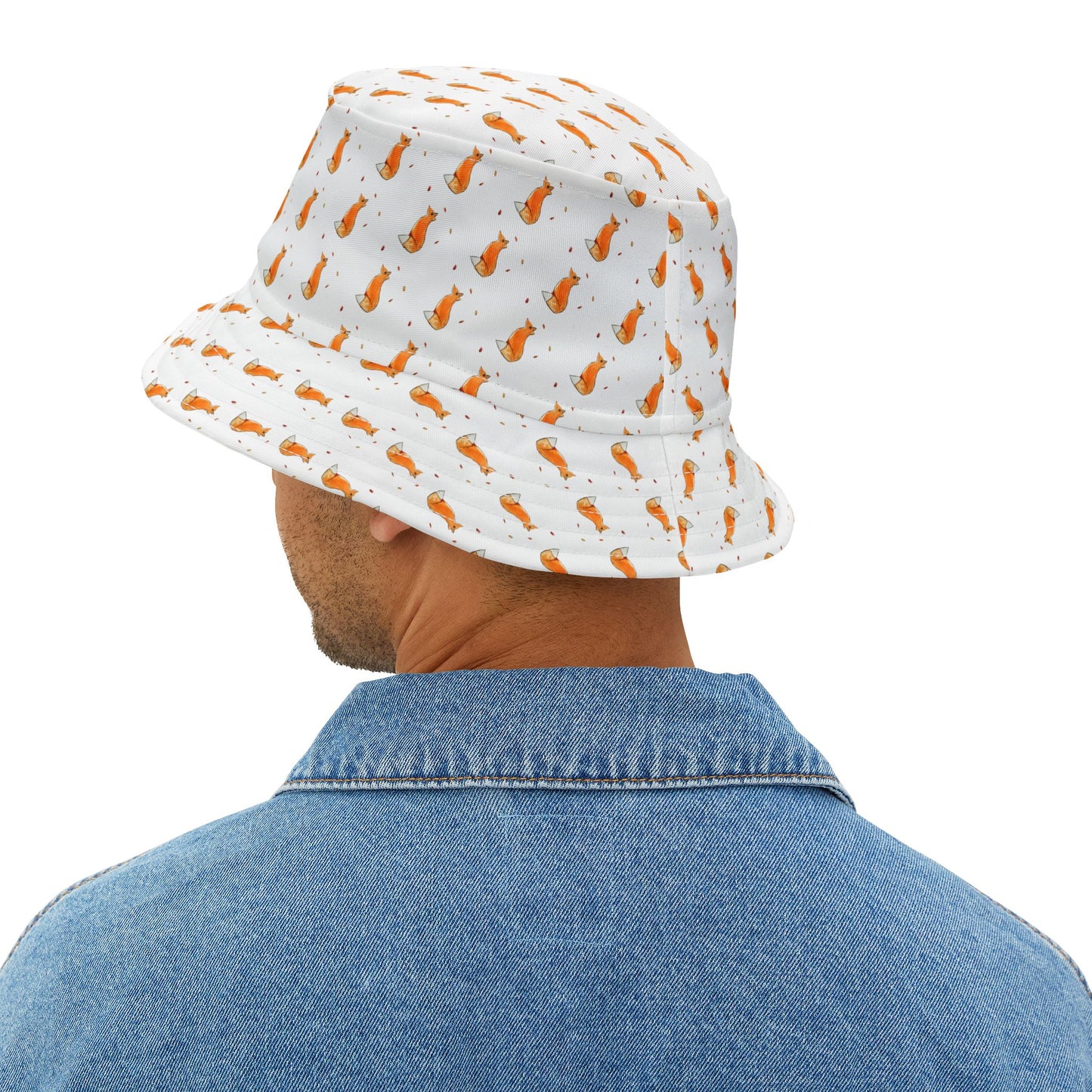 Whimsical Fox & Leaves - Bucket Hat - Stylish Outdoor Accessory for Pet Lovers