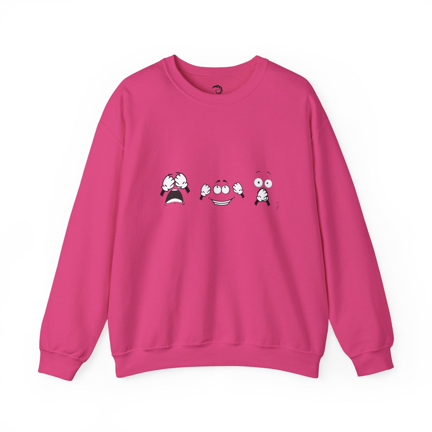 Goofy Faces = See no evil. Hear no evil. Speak no evil.  - Crewneck Sweatshirt - Cozy Unisex Sweater