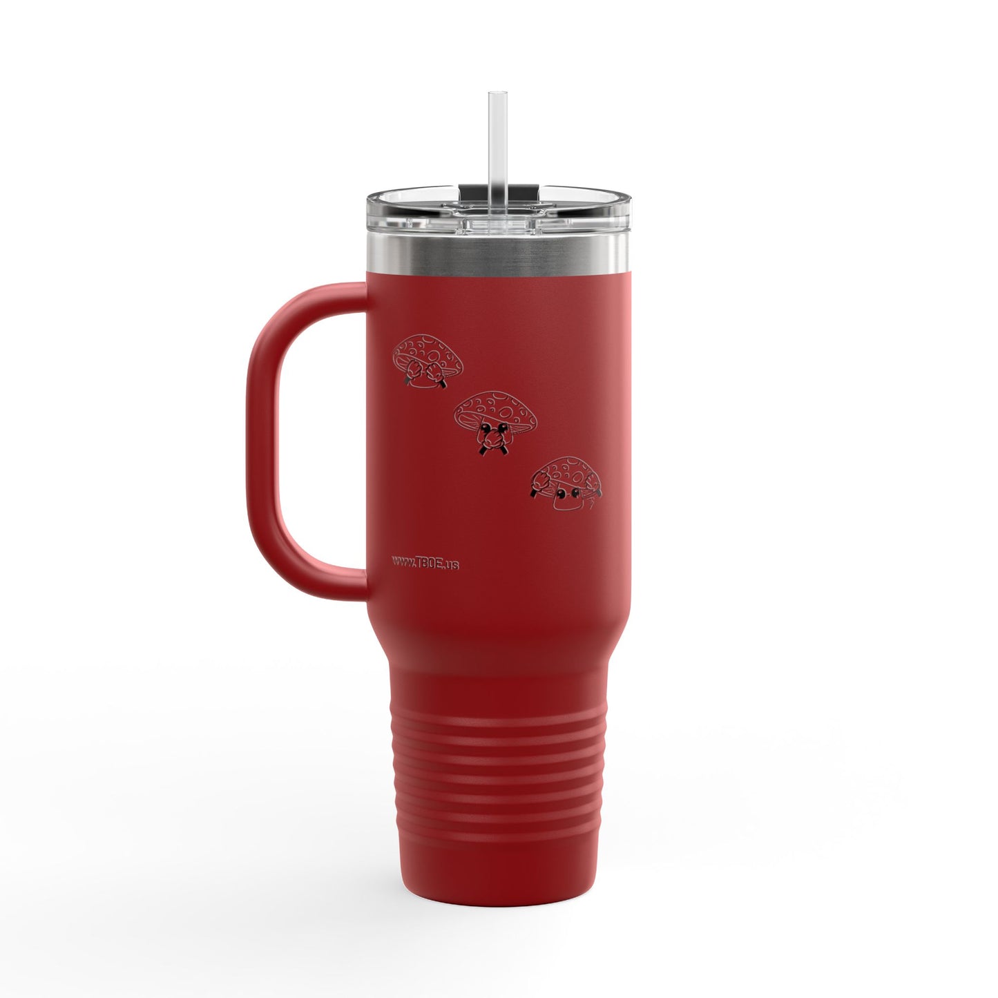 Mushrooms = See no evil. Hear no evil. Speak no evil. - Insulated Travel Mug - 40oz