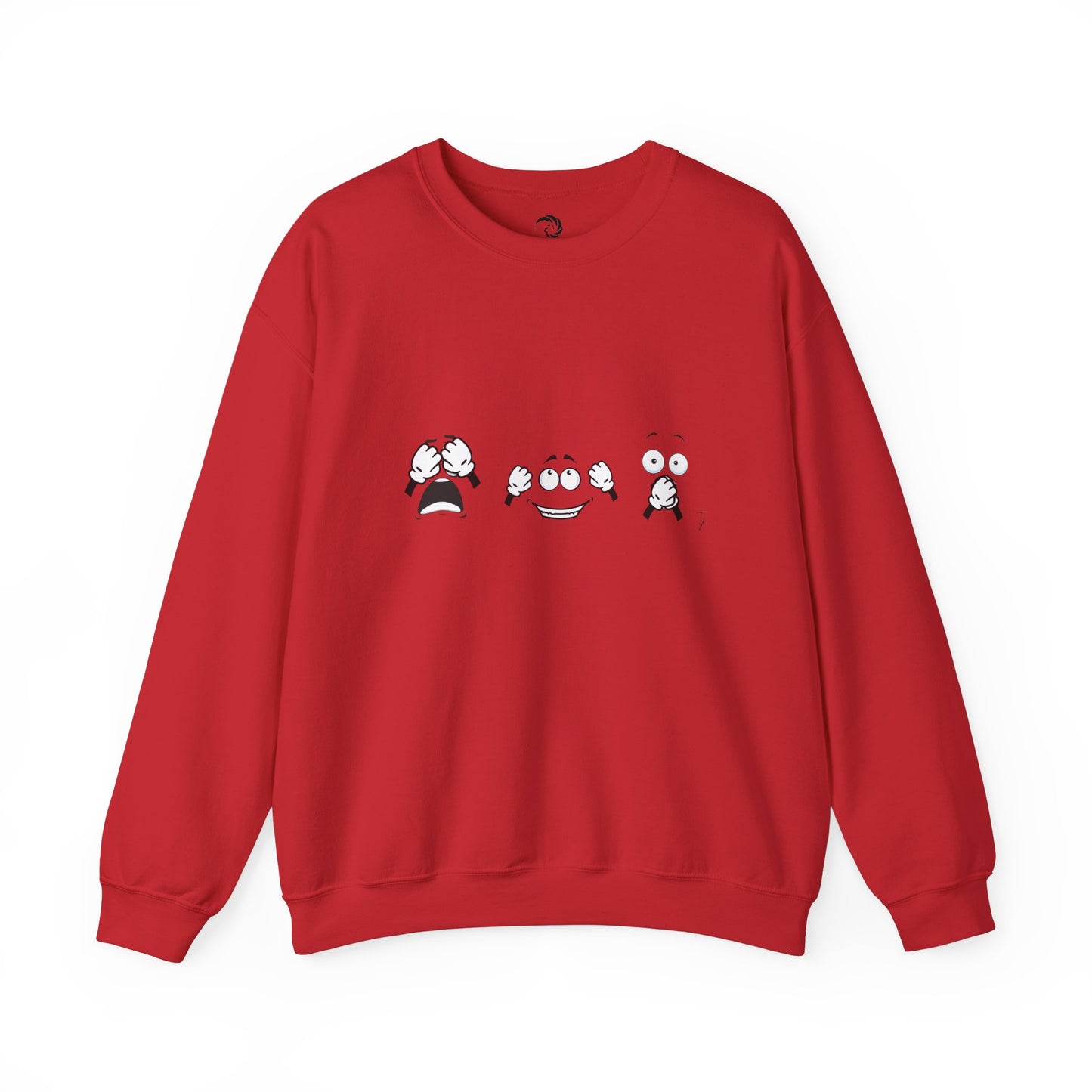 Goofy Faces = See no evil. Hear no evil. Speak no evil.  - Crewneck Sweatshirt - Cozy Unisex Sweater