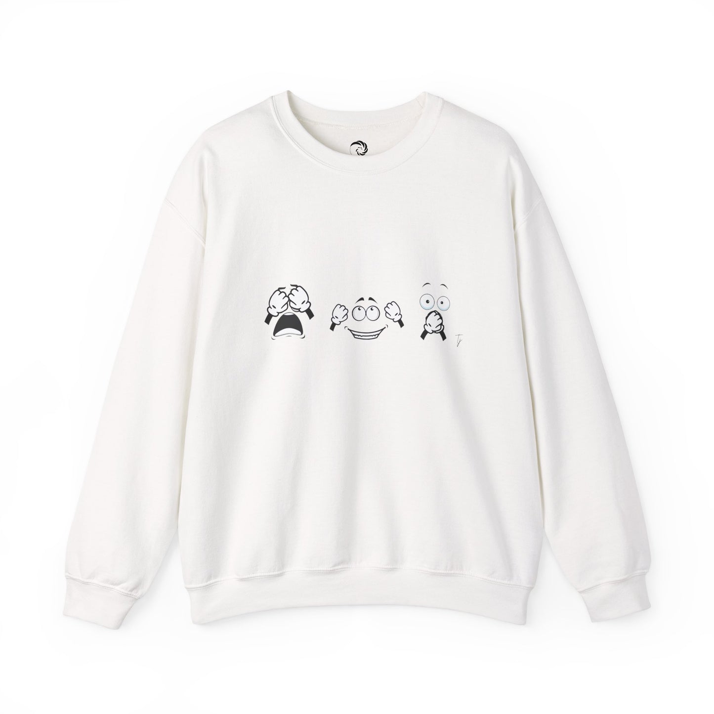 Goofy Faces = See no evil. Hear no evil. Speak no evil.  - Crewneck Sweatshirt - Cozy Unisex Sweater
