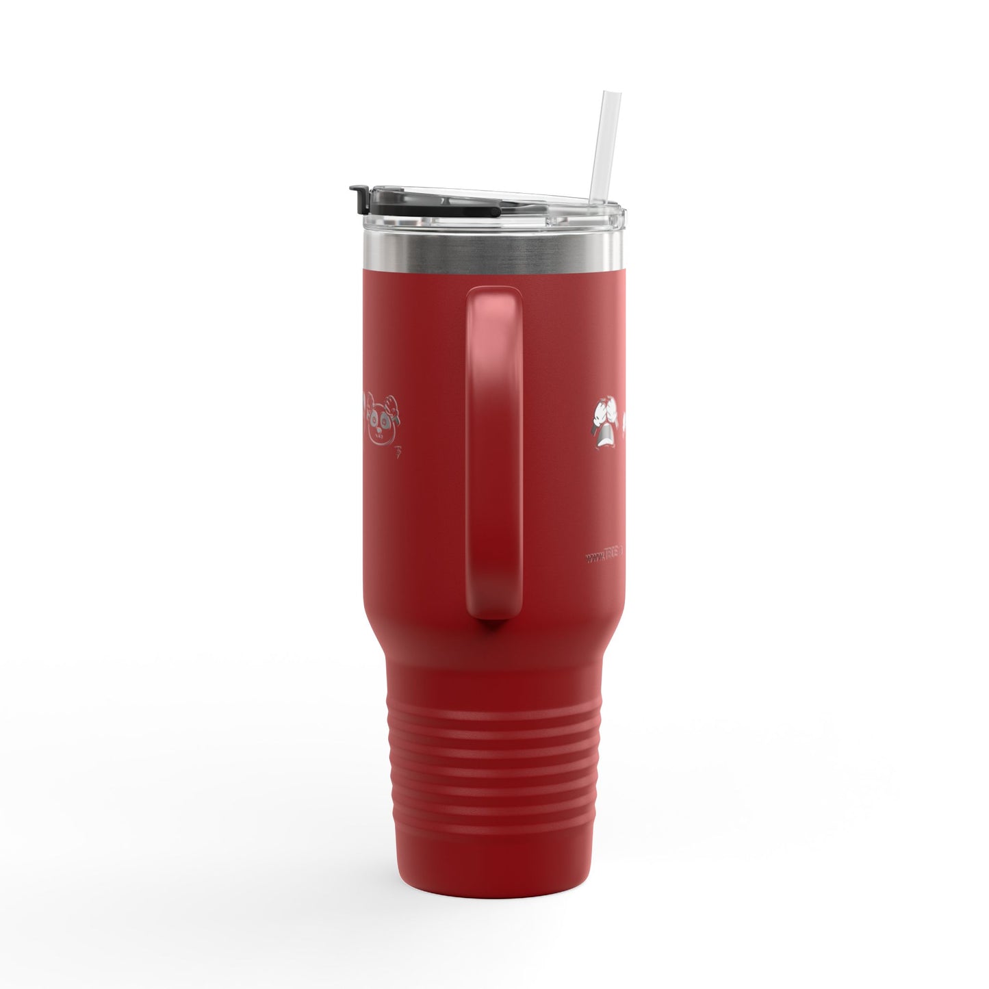 Panda = See no evil. Hear no evil. Speak no evil. - Insulated Travel Mug - 40oz