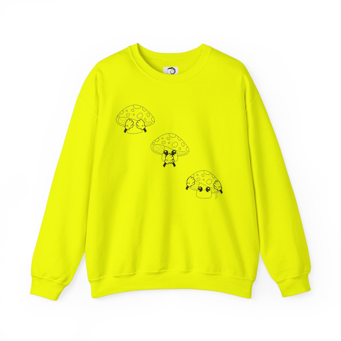 Mushrooms = See no evil. Hear no evil. Speak no evil.  - Crewneck Sweatshirt - Cozy Unisex Sweater