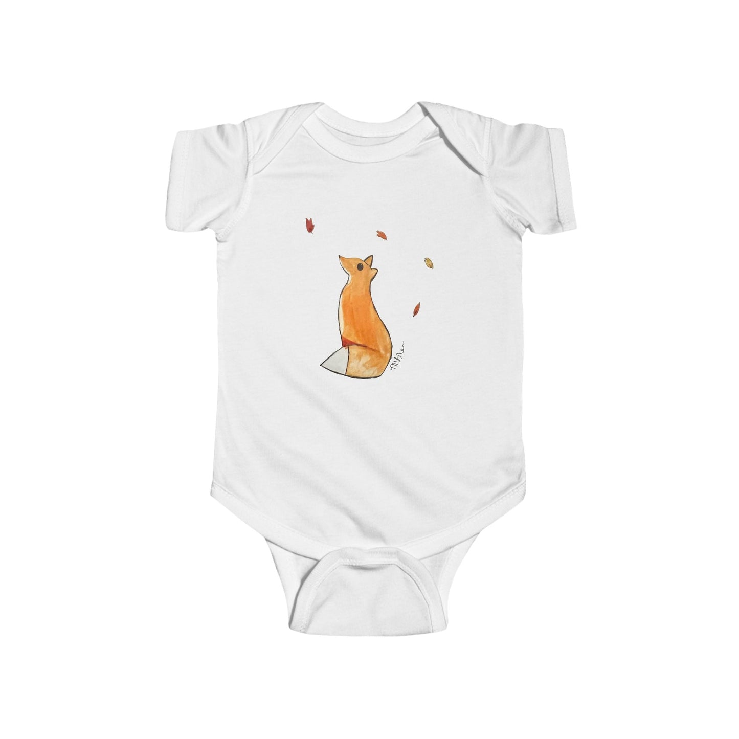 Whimsical Fox & Leaves - Infant Bodysuit – Adorable Seasonal Baby Outfit