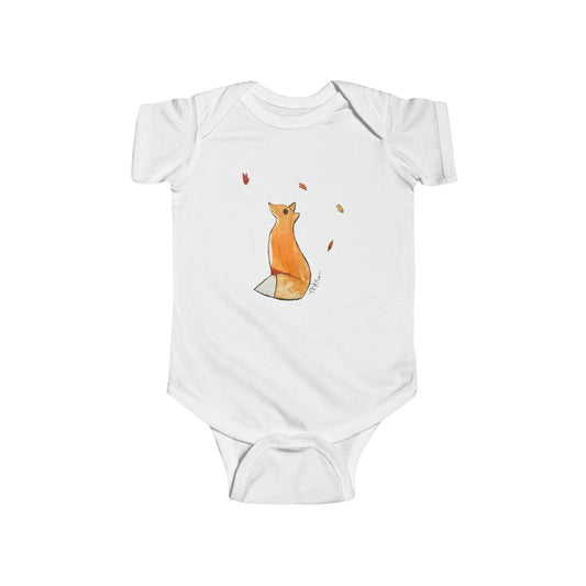 Whimsical Fox & Leaves - Infant Bodysuit – Adorable Seasonal Baby Outfit