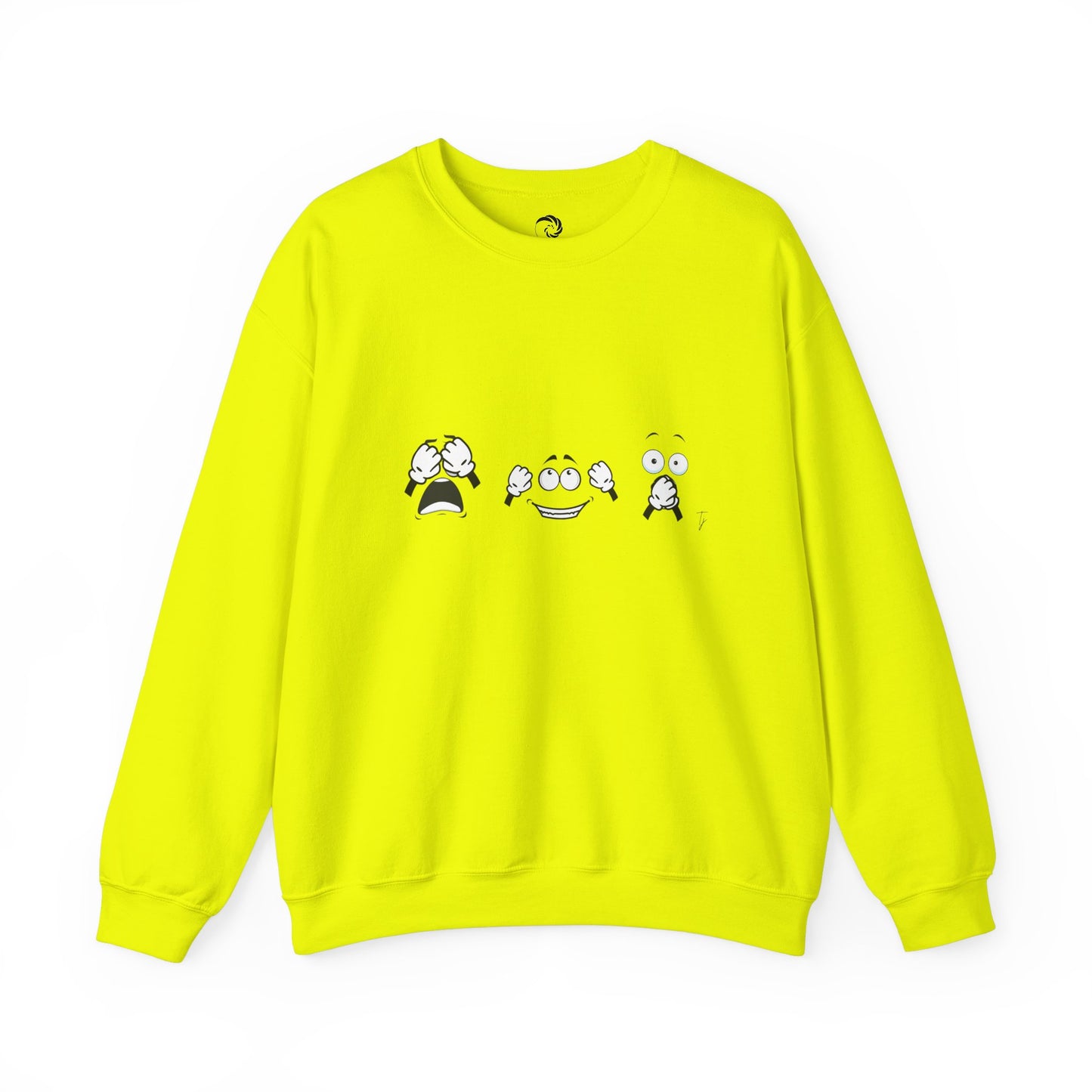 Goofy Faces = See no evil. Hear no evil. Speak no evil.  - Crewneck Sweatshirt - Cozy Unisex Sweater
