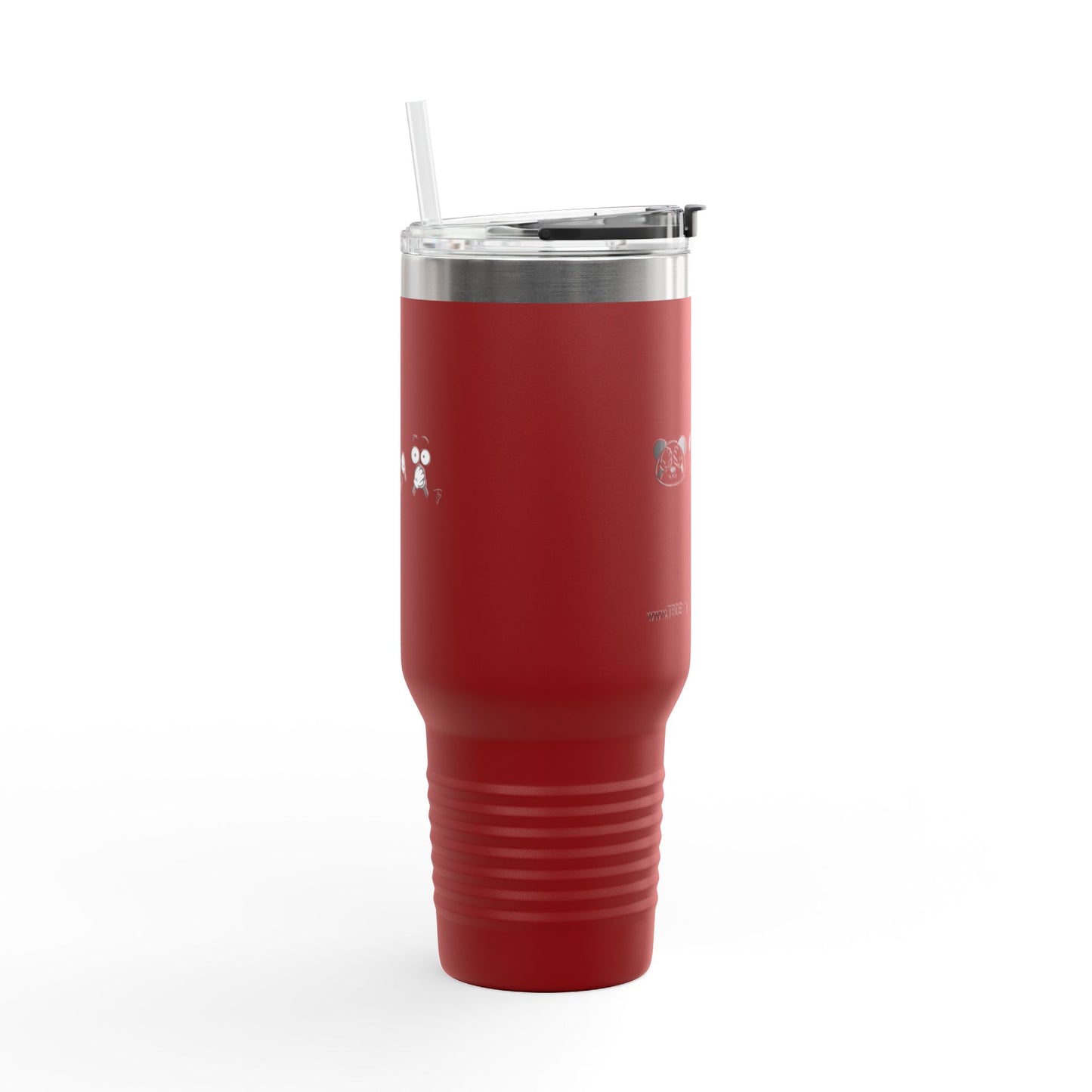 Panda = See no evil. Hear no evil. Speak no evil. - Insulated Travel Mug - 40oz