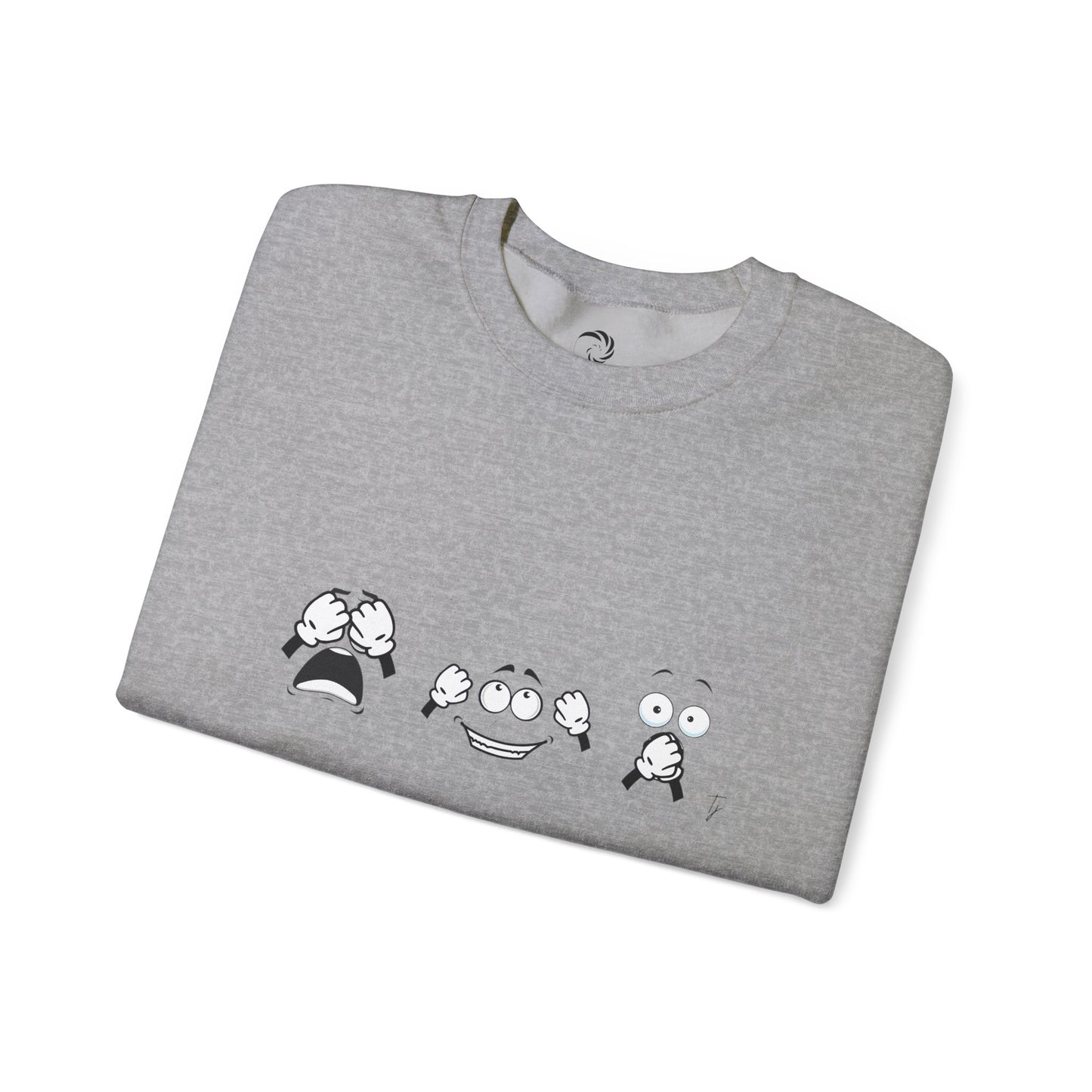 Goofy Faces = See no evil. Hear no evil. Speak no evil.  - Crewneck Sweatshirt - Cozy Unisex Sweater