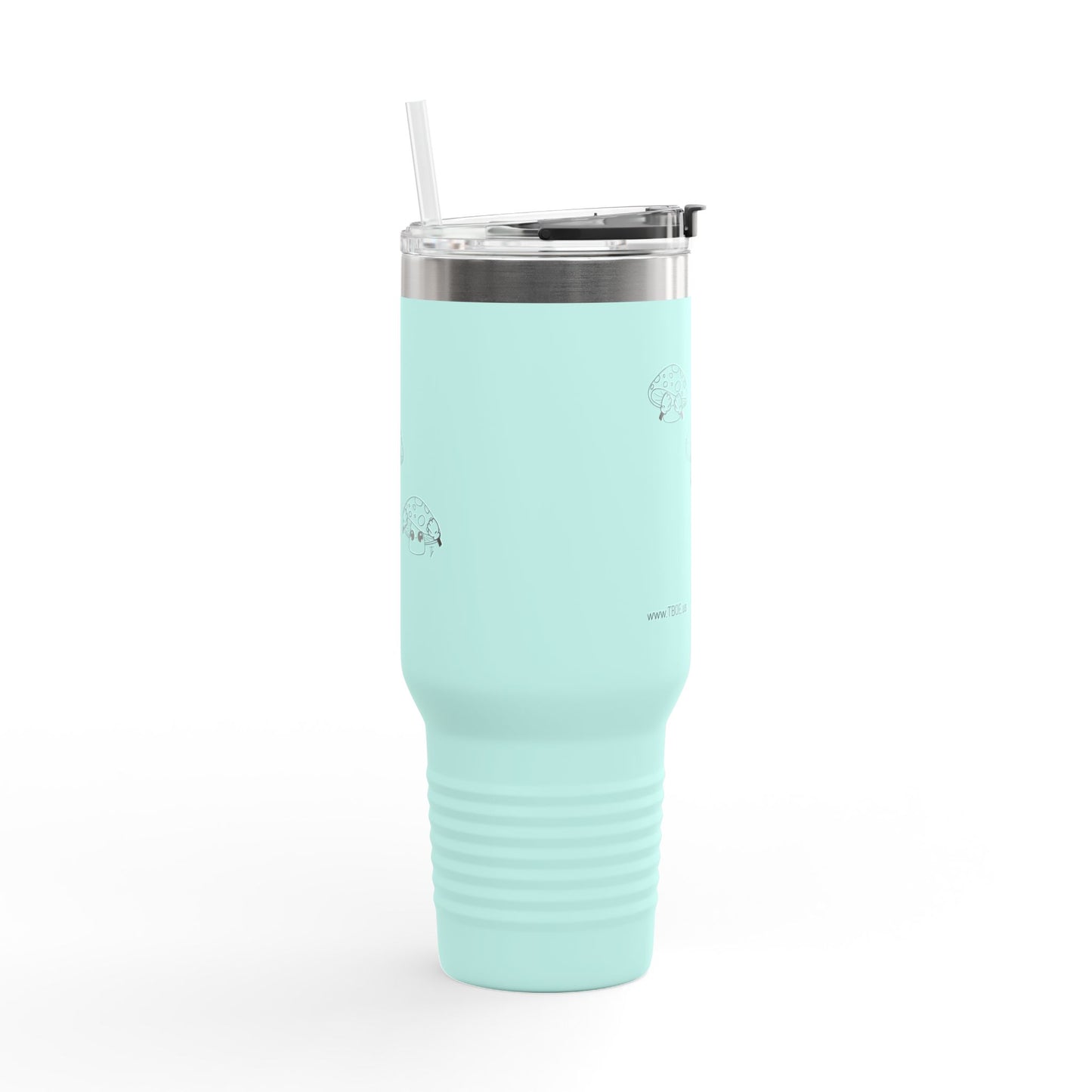 Mushrooms = See no evil. Hear no evil. Speak no evil. - Insulated Travel Mug - 40oz
