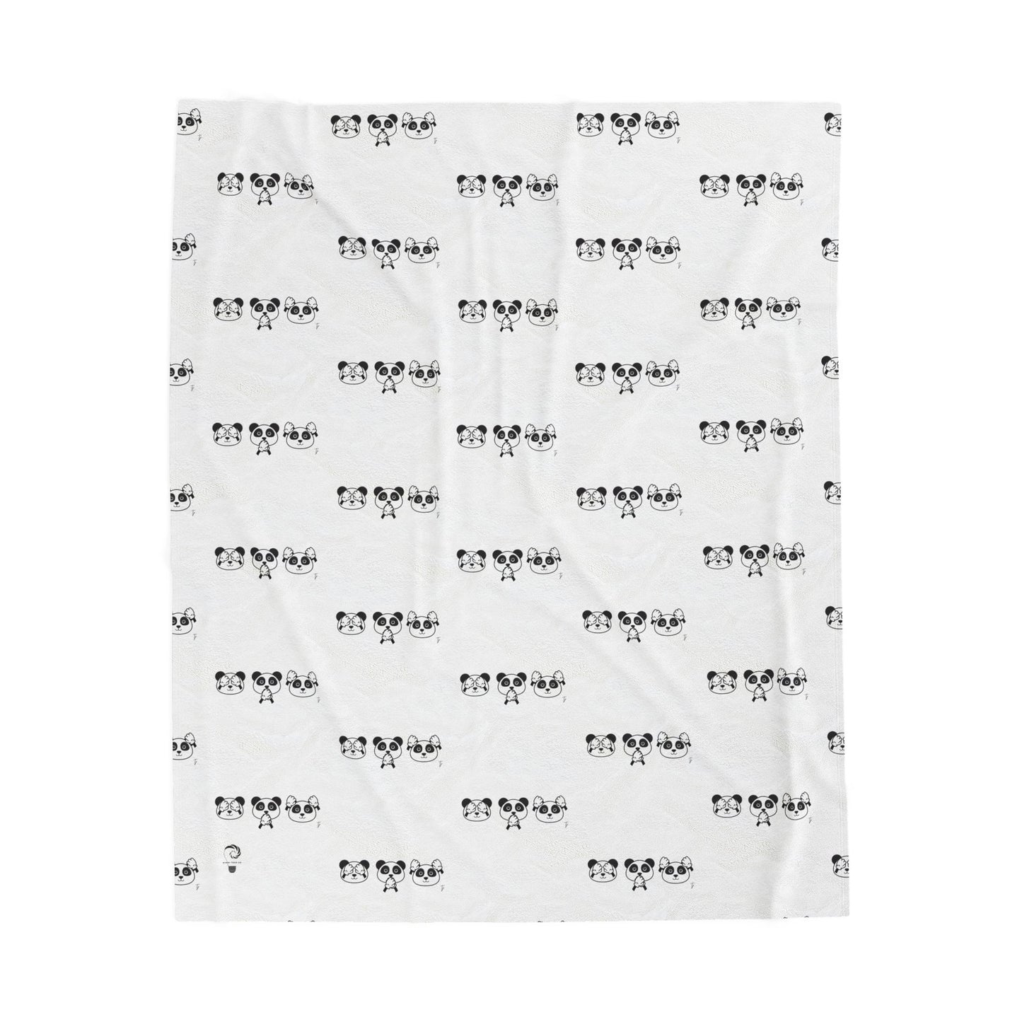 Panda = See no evil. Hear no evil. Speak no evil. - Velveteen Plush Blanket - Decor