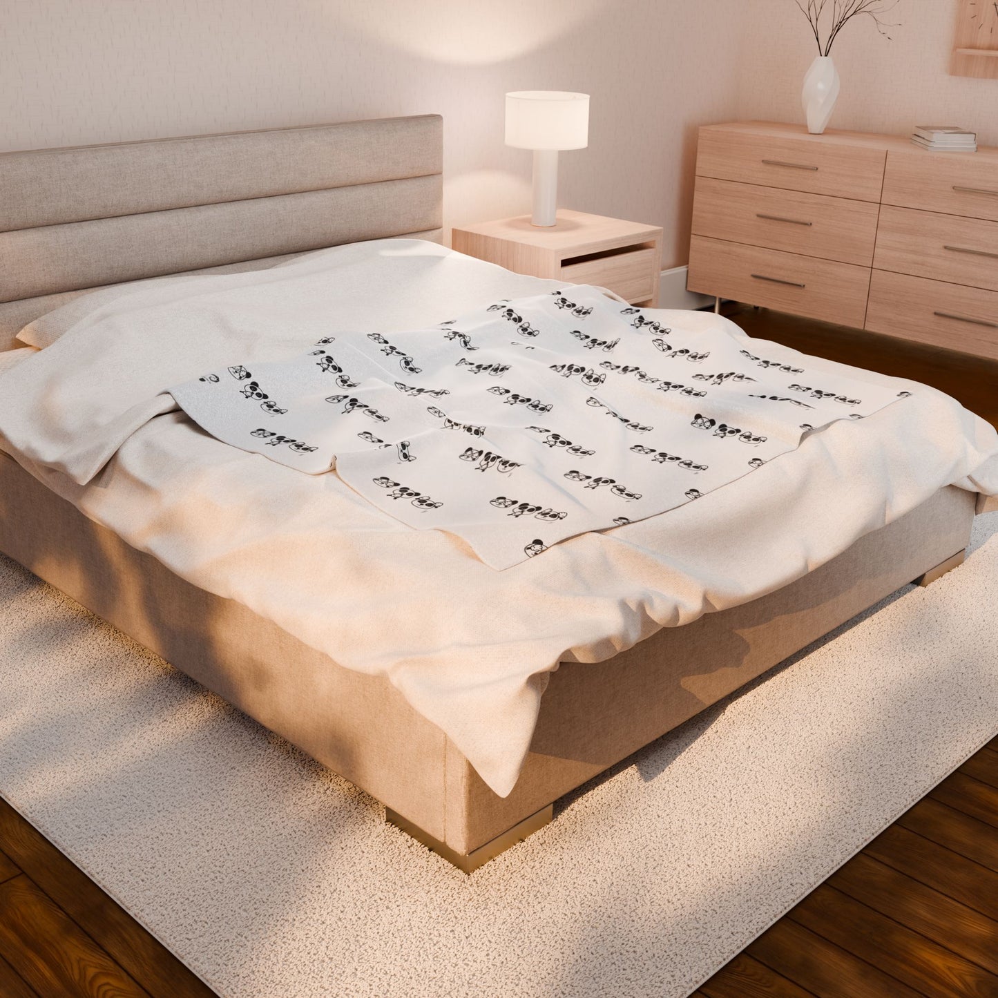 Panda = See no evil. Hear no evil. Speak no evil. - Velveteen Plush Blanket - Decor