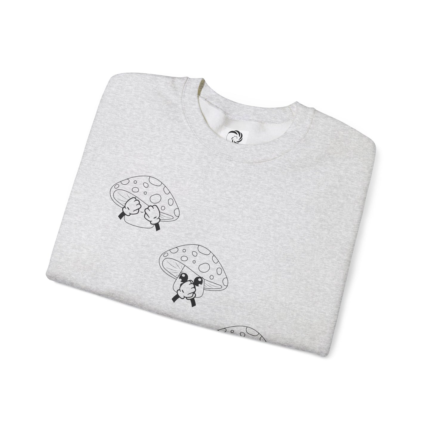 Mushrooms = See no evil. Hear no evil. Speak no evil.  - Crewneck Sweatshirt - Cozy Unisex Sweater